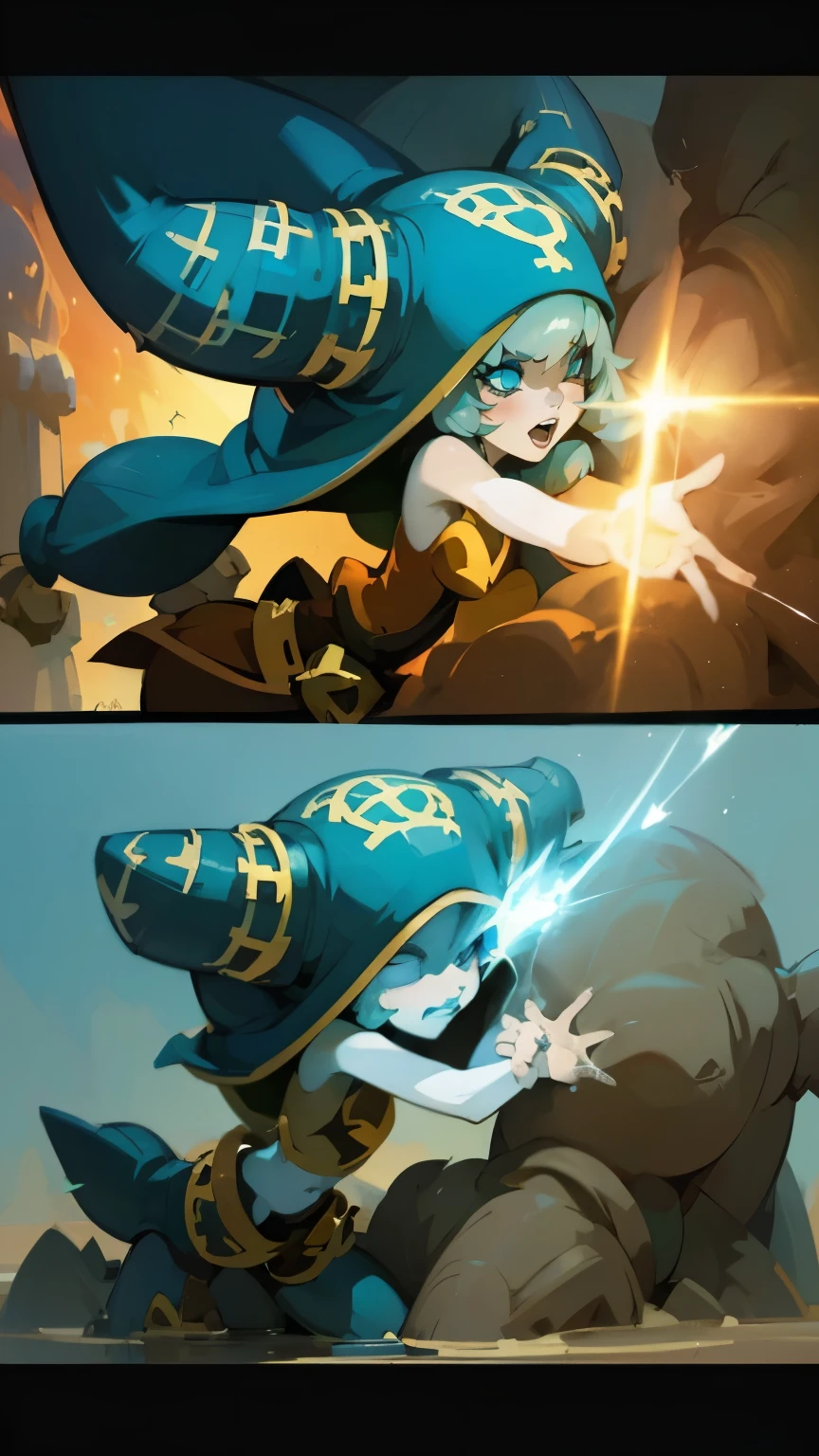 Eliatrope (girl) brown in red outfit in the world of Wakfu, creating large magical teleportation portals (light blue), unique artistic style and world and animated wakfu. (best quality, 4K, 8K, high resolution, masterpiece: 1.2) Ultra-detailed (realistic, photorealistic, photo-realistic: 1.37), conceptual artists, colorful and magical atmosphere, animated, detailed picturesque environments, fantastic villages (Amakna), complex character designs, powerful bewitchment, immersive narration, vivid and expressive facial expressions, magical creatures, dynamic action scenes, unique fashion styles, magical artifacts, breathtaking landscapes, ethereal light effects, iconic monuments, the imaginary world of Wakfu.