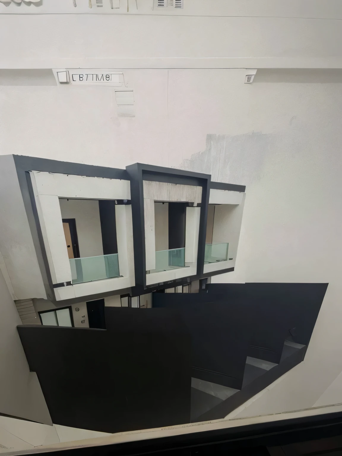 Create a photo with three residential villas, com essa mesma arquitetura