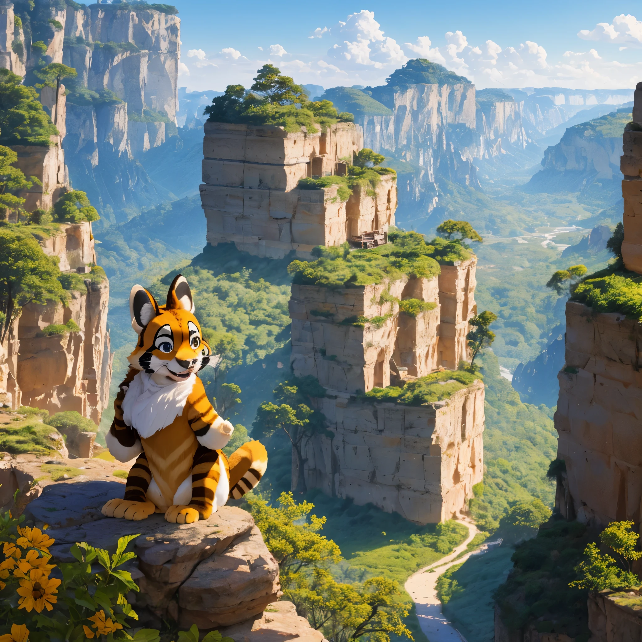 super high resolution, detailed background, World Heritage Site, 6+boys, 6+girls, Happy, joyful, absurdres(Photos of solo travelers)(kemono, furry anthro),