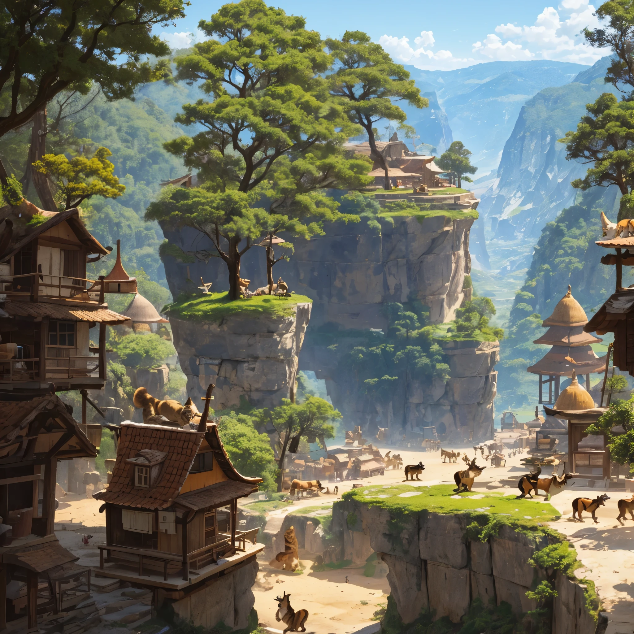 super high resolution, detailed background, World Heritage Site, 6+boys, 6+girls, Happy, joyful, absurdres(Photos of solo travelers)(kemono, furry anthro),