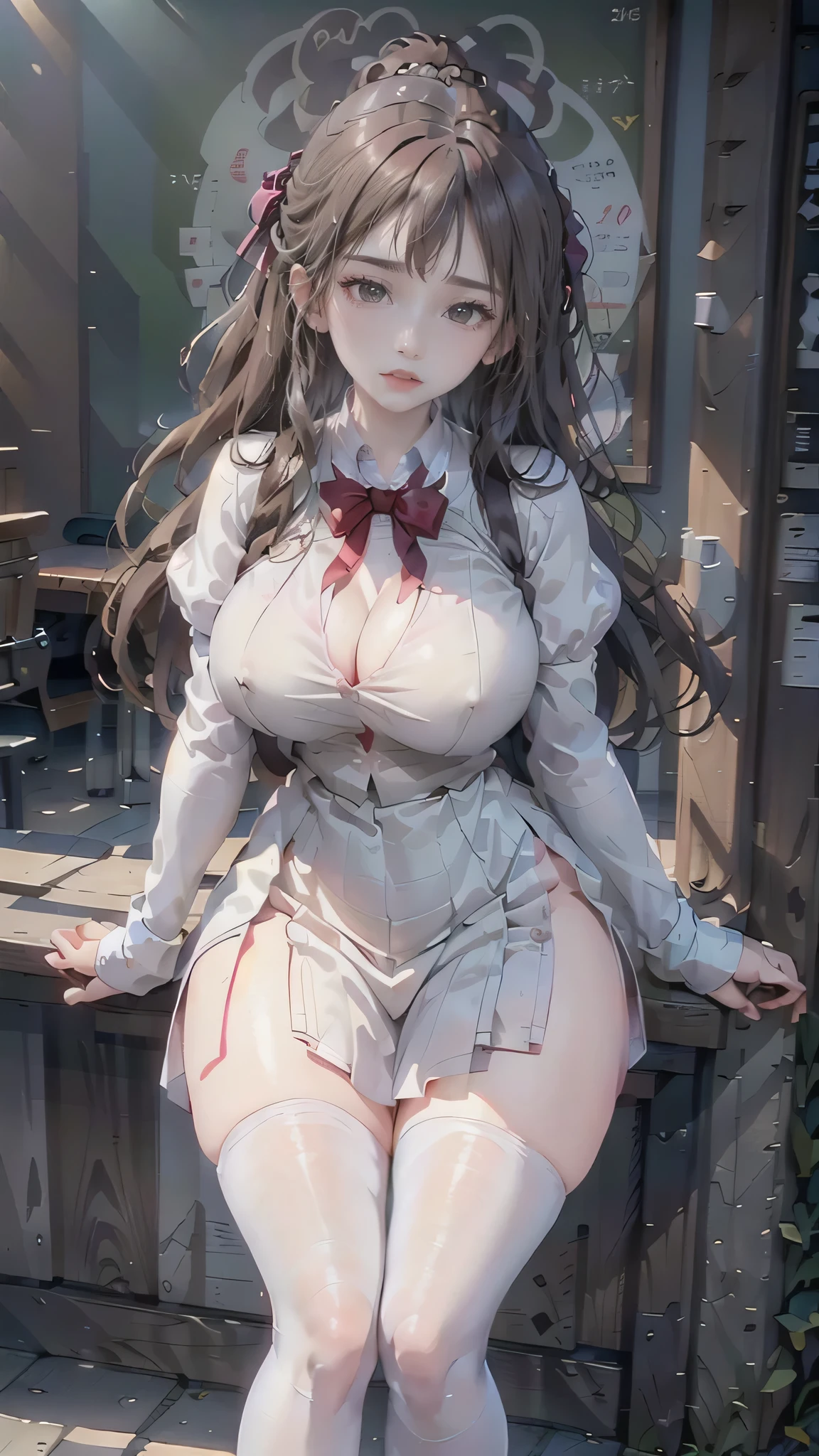 NSFW,school uniform,(random place),(random porn poses),(random hairstyle),(big breasts:1.5),(movie-like scene,best image quality,(8k), Super realistic, 最high quality, high quality, High resolution, high qualityな質感, high detail, beautiful, Detailed, Highly detailed CG, detailed texture, realistic facial expression, masterpiece, before, dynamic, bold)