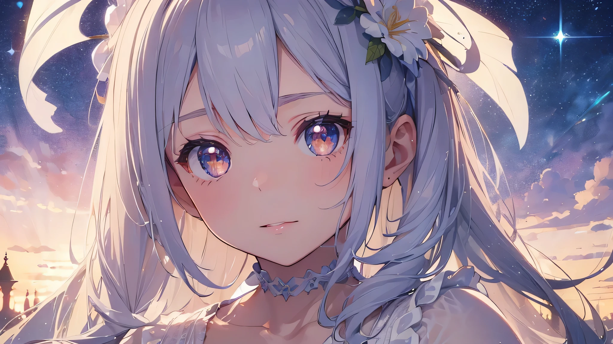 (((masterpiece))), (((highest quality))), ((super detailed)), (detailed light),((very delicate and beautiful)),illumination, girl, Sparkling, pastel colour