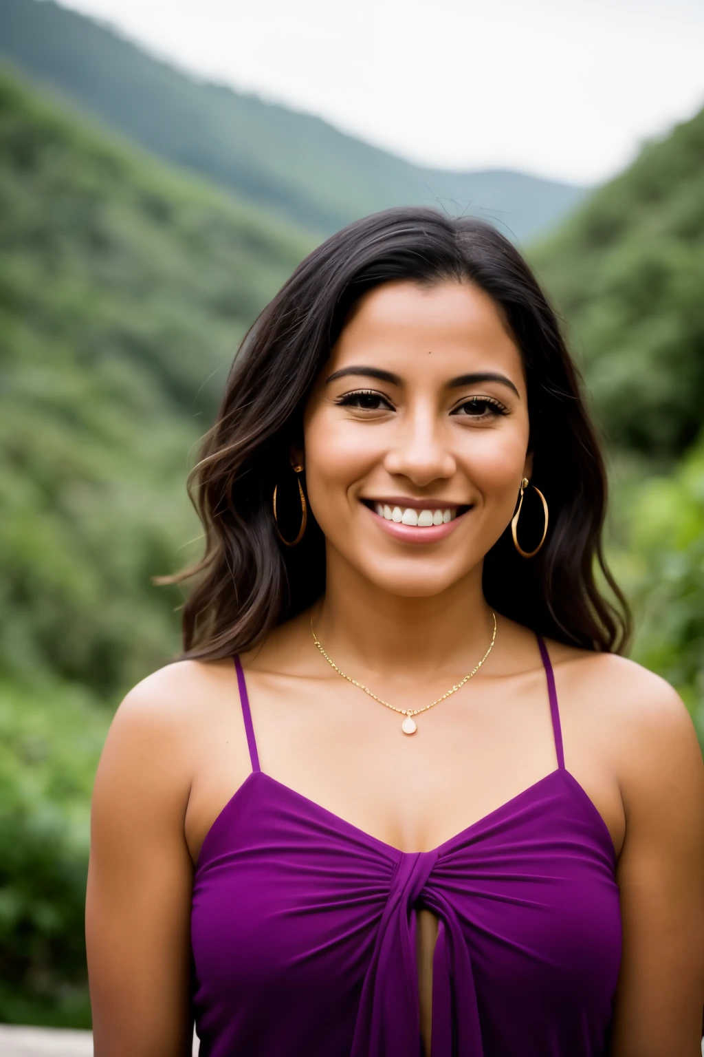 Caring snapshot of a Colombian woman at 30 years old, with her open and friendly posture, embodies connection and loyalty. Her genuine smile and warm gaze invite viewers to engage with her, while the vibrant backdrop showcasing a diverse range of cultures and backgrounds reflects the inclusivity she promotes. This photo perfectly illustrates her role in building a strong and committed community. It captures her dedication to cultivating authentic relationships within a dynamic and inclusive community, creating a lasting impact.