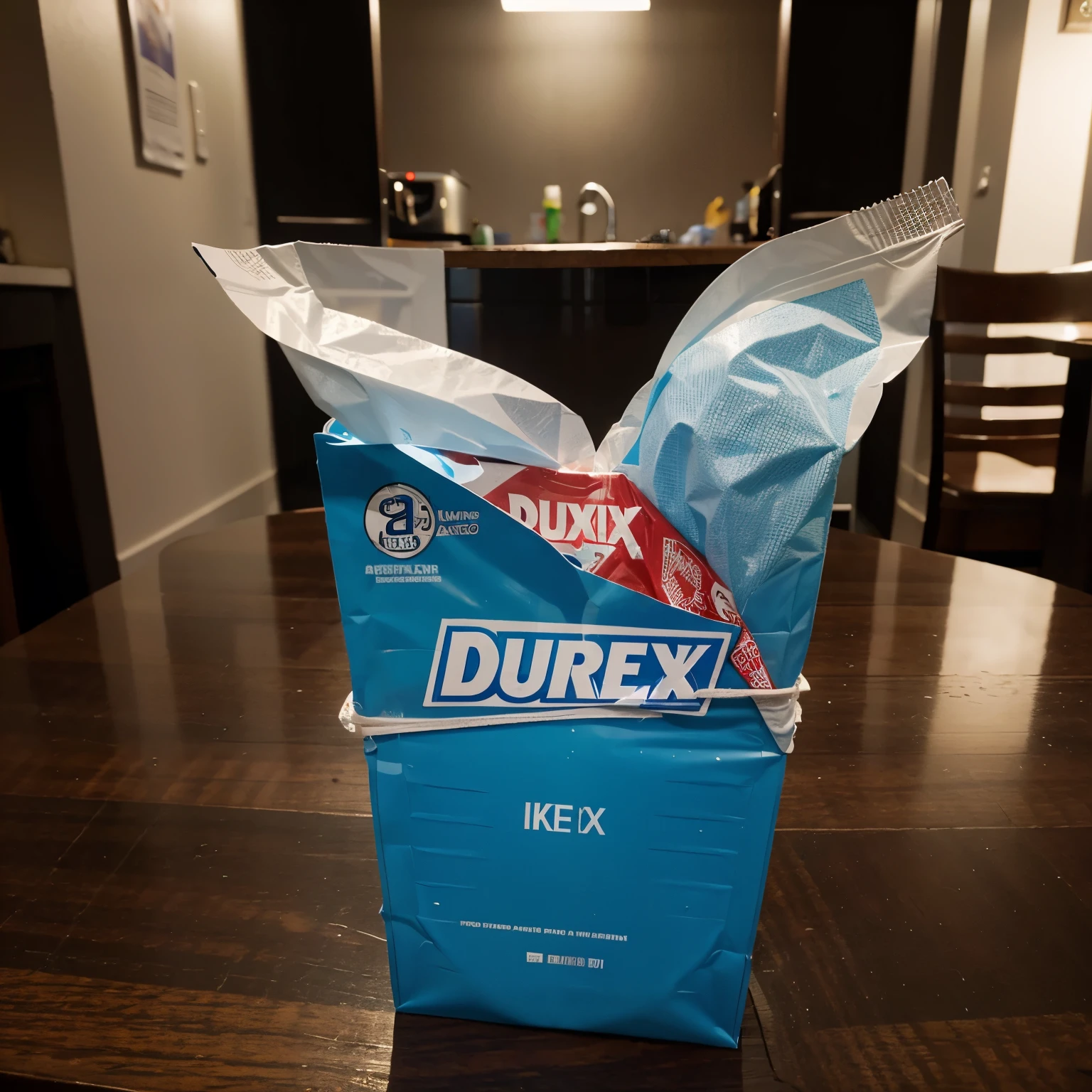 Durex condom packets on the table