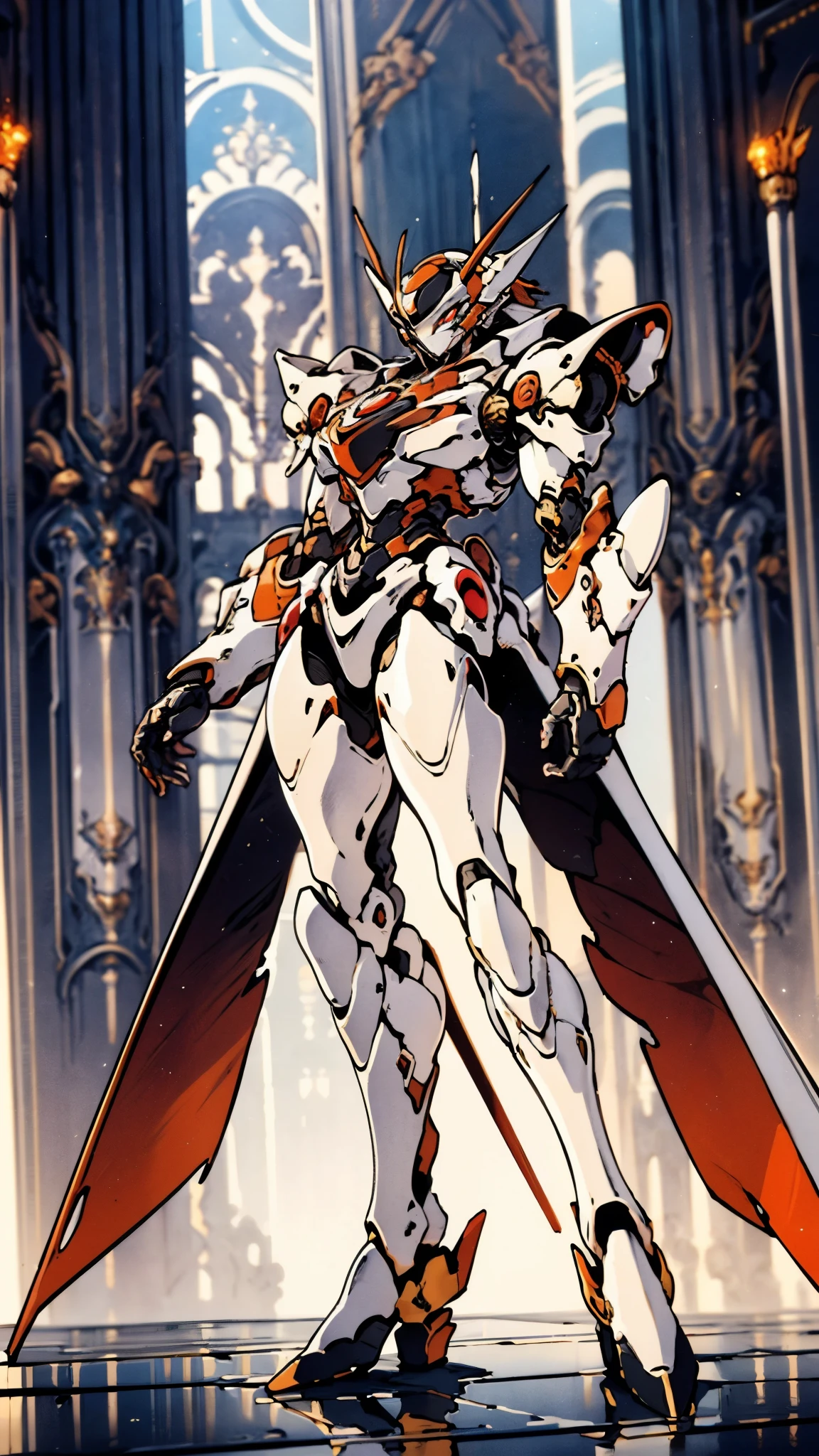 A woman adorned in fantasy-style full-body armor, a crown-concept fully enclosed helmet that unveils only her eyes, a composite layered chest plate, fully encompassing shoulder and hand guards, a lightweight waist armor, form-fitting shin guards, the overall design is heavy-duty yet flexible, ((the armor gleams with a golden glow, complemented by red and blue accents)), exhibiting a noble aura, she floats above a fantasy-surreal high-tech city, this character embodies a finely crafted fantasy-surreal style armored hero in anime style, exquisite and mature manga art style, (Queen bee mixed with Spider concept Armor, plasma, blood), ((Element, energy, elegant, goddess, femminine:1.5)), metallic, high definition, best quality, highres, ultra-detailed, ultra-fine painting, extremely delicate, professional, anatomically correct, symmetrical face, extremely detailed eyes and face, high quality eyes, creativity, RAW photo, UHD, 32k, Natural light, cinematic lighting, masterpiece-anatomy-perfect, masterpiece:1.5