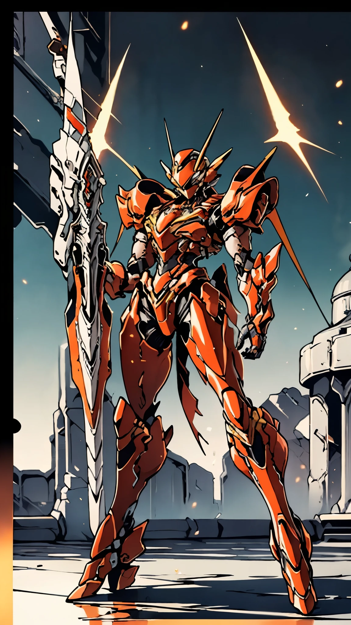 A woman adorned in fantasy-style full-body armor, a crown-concept fully enclosed helmet that unveils only her eyes, a composite layered chest plate, fully encompassing shoulder and hand guards, a lightweight waist armor, form-fitting shin guards, the overall design is heavy-duty yet flexible, ((the armor gleams with a golden glow, complemented by red and blue accents)), exhibiting a noble aura, she floats above a fantasy-surreal high-tech city, this character embodies a finely crafted fantasy-surreal style armored hero in anime style, exquisite and mature manga art style, (Queen bee mixed with Spider concept Armor, plasma, blood), ((Element, energy, elegant, goddess, femminine:1.5)), metallic, high definition, best quality, highres, ultra-detailed, ultra-fine painting, extremely delicate, professional, anatomically correct, symmetrical face, extremely detailed eyes and face, high quality eyes, creativity, RAW photo, UHD, 32k, Natural light, cinematic lighting, masterpiece-anatomy-perfect, masterpiece:1.5