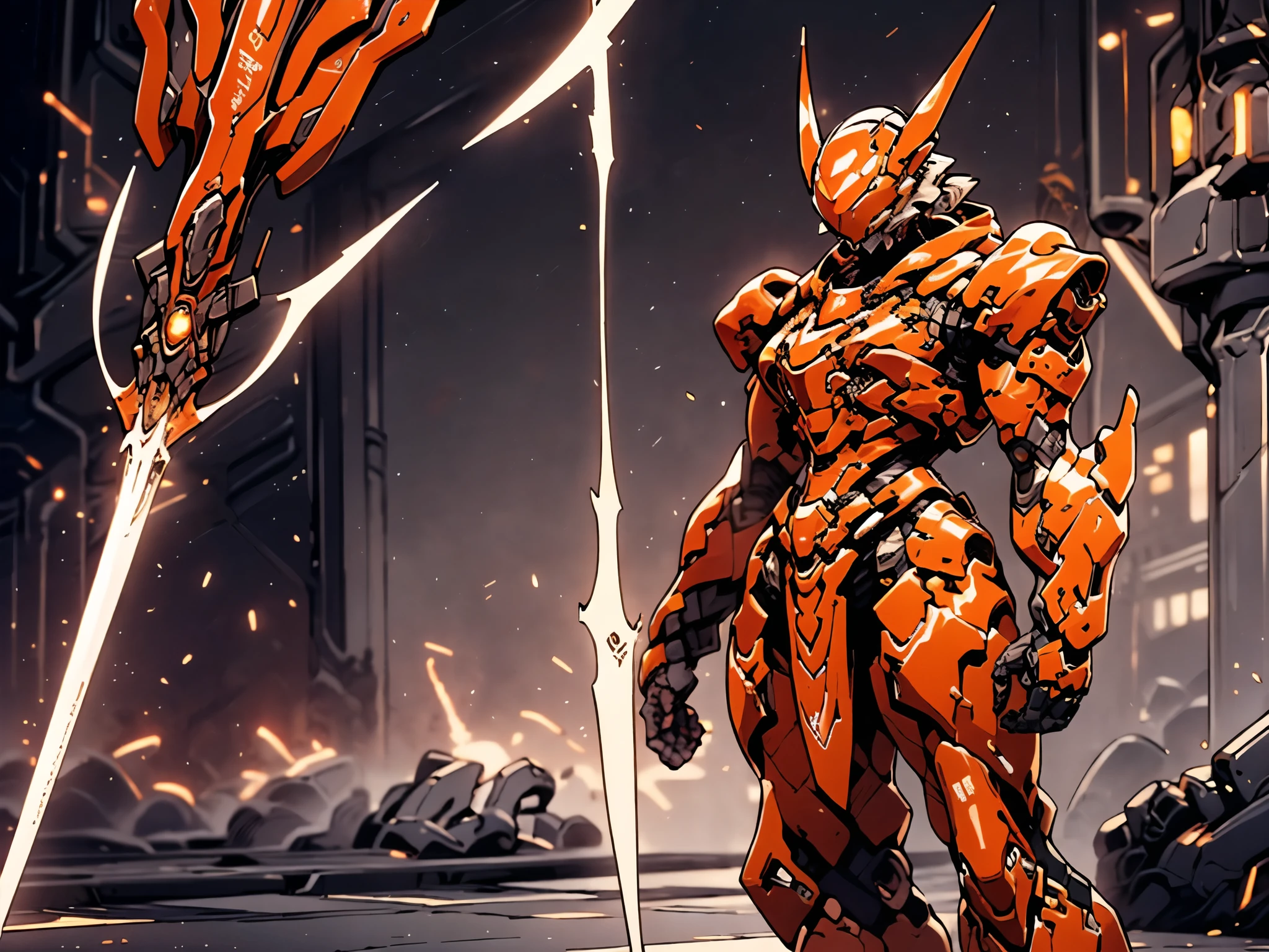 A woman adorned in fantasy-style full-body armor, a crown-concept fully enclosed helmet that unveils only her eyes, a composite layered chest plate, fully encompassing shoulder and hand guards, a lightweight waist armor, form-fitting shin guards, the overall design is heavy-duty yet flexible, ((the armor gleams with a golden glow, complemented by red and blue accents)), exhibiting a noble aura, she floats above a fantasy-surreal high-tech city, this character embodies a finely crafted fantasy-surreal style armored hero in anime style, exquisite and mature manga art style, (Queen bee mixed with Spider concept Armor, plasma, blood), ((Element, energy, elegant, goddess, femminine:1.5)), metallic, high definition, best quality, highres, ultra-detailed, ultra-fine painting, extremely delicate, professional, anatomically correct, symmetrical face, extremely detailed eyes and face, high quality eyes, creativity, RAW photo, UHD, 32k, Natural light, cinematic lighting, masterpiece-anatomy-perfect, masterpiece:1.5