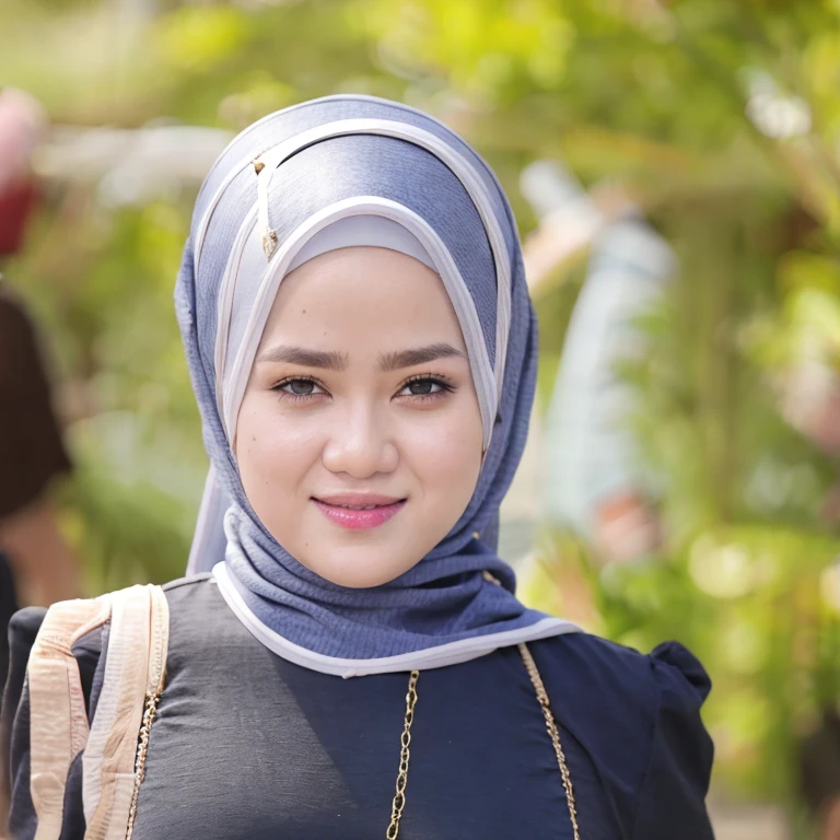 Buatkan saya foto cewe Indonesia berhijab orang desa yang lumayan cantik