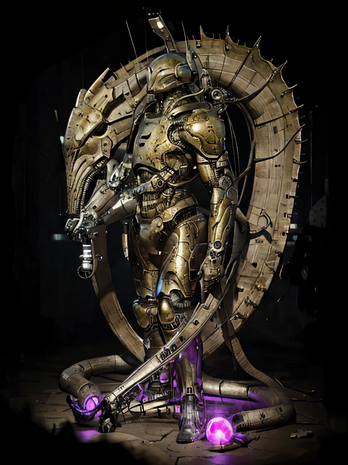 Statue,cybernetic eye, Style sc3pt4