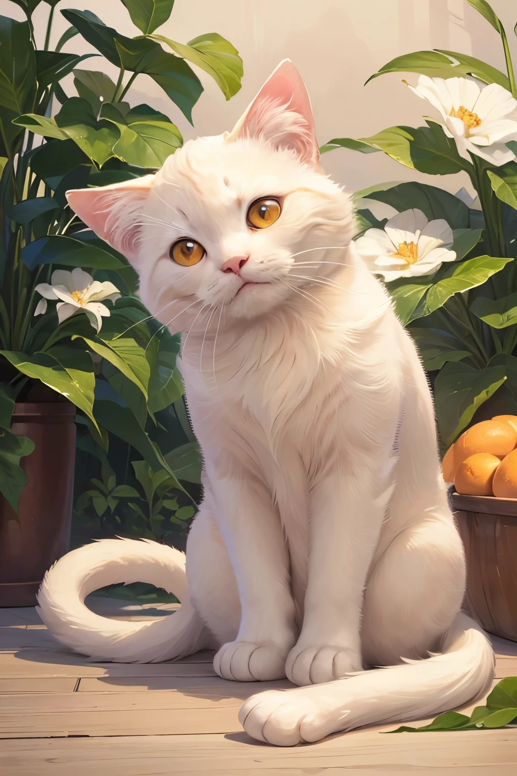 (masterpiece, highest quality, highest quality, official art, beautiful and aesthetic:1.2),cream-colored cat