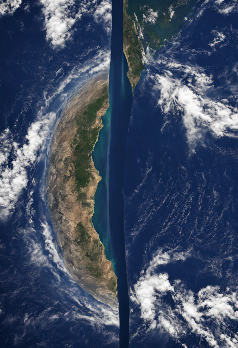 The earth will split in half.