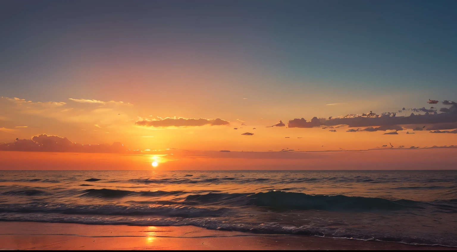 Sunrise over the horizon