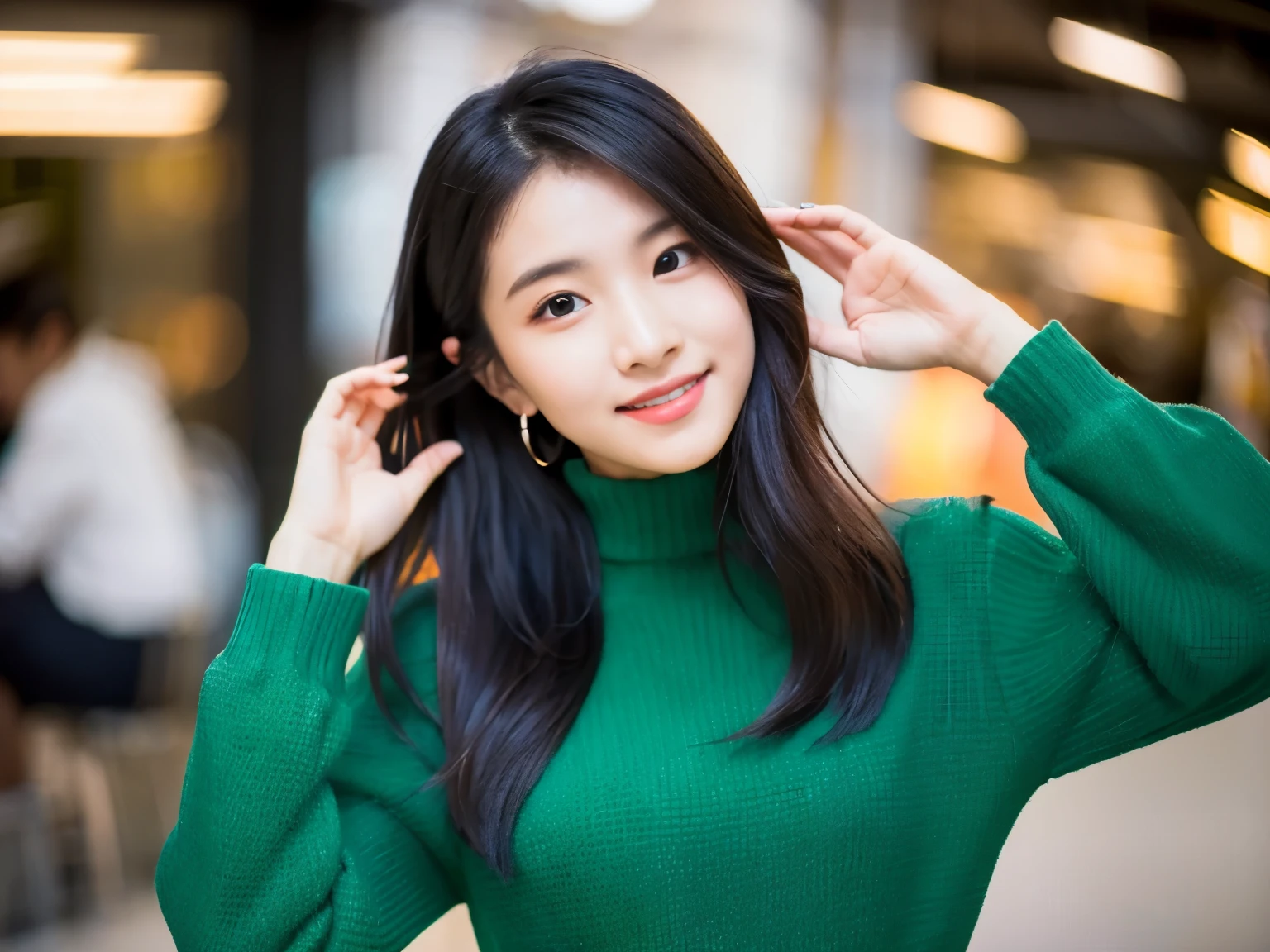 Best Quality, Ultra High Definition, (Photorealistic:1.4),Sunset Light, Korean Women, Detailed Photo, Smiling, Sexy, Black Shirt, Facing Camera, Close-up (Masterpiece: 1.3), (8K, Photorealistic, Best Quality: 1.4), (1girl), Beautiful Face, (Realistic Face),Beautiful Hairstyle, Realistic eyes, beautiful detail eyes, (realistic skin), beautiful skin, (sweater), absurd, attractive, ultra high resolution, ultra realistic, high definition, golden ratio,Good hands、10、high-reaster-piece、highest quality、head:1.3、((Hasselblad photo))、Fine Skin、crisp focus、(Light like a movie)、gentle lighting、Dynamic Ungle、[:(detailed face:1.2):0.2]、The chest is large.、Sweating, skin flow.:1.2、(((In the kitchen))) Erotic smile　Audience view　Colossal　having　sleeveless　Quench the upper arm.　I'm sticking out.　open legs　Nipples are visible.　cleanliness　Large kitchen　bedroom　Wine Glass　　 Negative prompt　Pubic hair can be seen.
Negative Pro, smiling, ((detailed face )), ((detailed beauti vagina)), ((detailed body ((naked)))) , (((The massage central))), (((room master))), Highly detailed face and skin texture, Detailed eyes, Double eyelid,big breasts,masterpiece,super fine eyes,super fine hand,shiny white skin