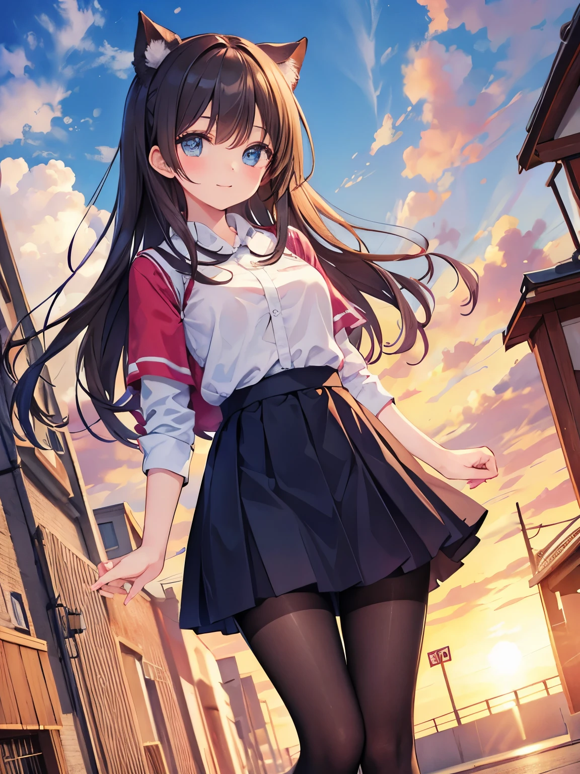 ((Currently, a cute and beautiful woman is changing her underwear)), ((22-year-old beauty)), ((embarrassed smile)), ((luscious long hair)), ((miniskirt)), (( Gradient Eyes)), ((Background is a city night view)), Attractive Makeup, Scenery, NFSW, UHD, Retina, Masterpiece, Accurate, Anatomical, Scientifically Correct, Textured Skin, Super Detail, High Detailed, High Quality, Award Winning, Top Quality, High Definition, 1080P, HD, 4K, 8k, 16k