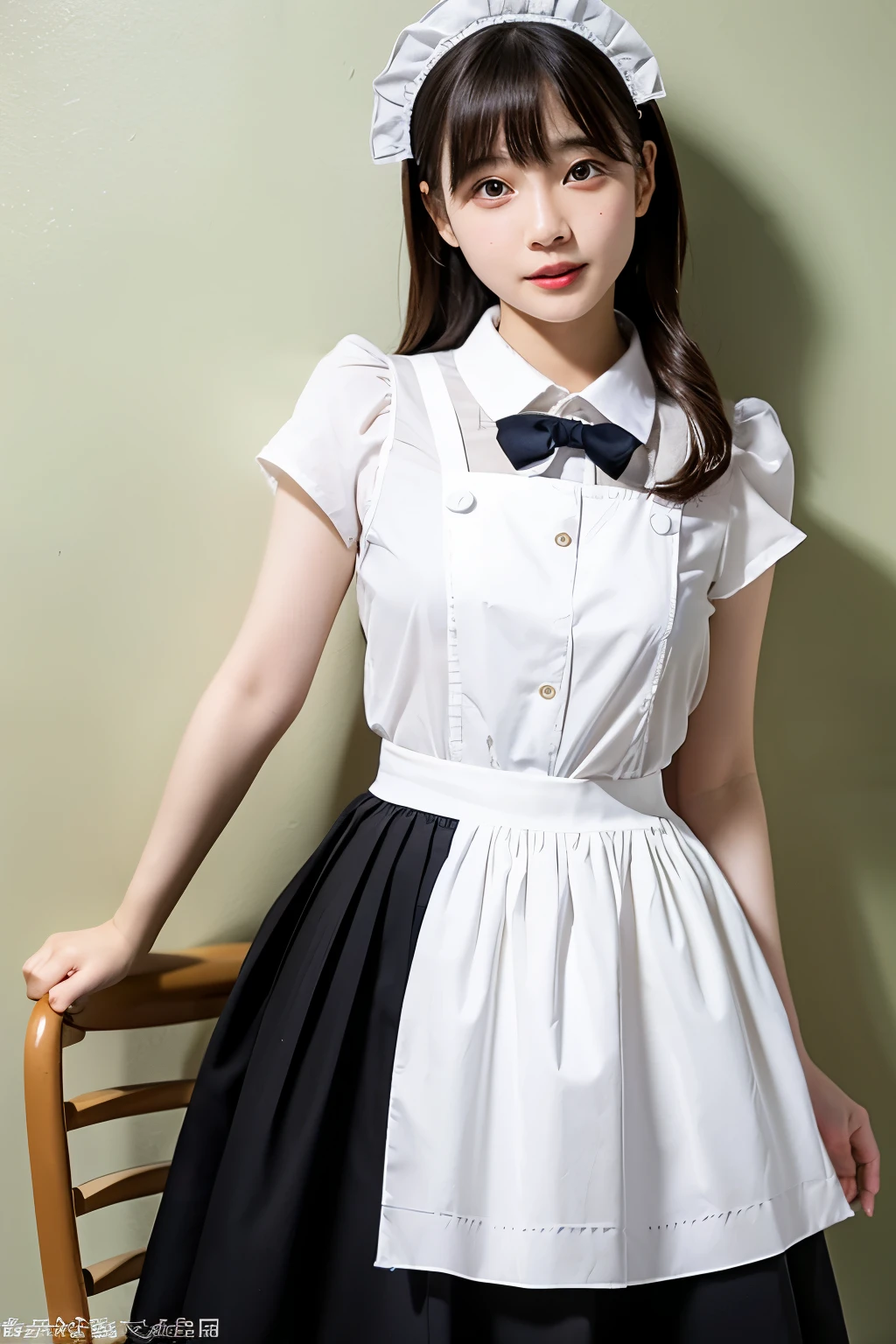 Full circle skirt baby face girl [Panty shot] Lolita {flare skirt fluttering skirt} Long skirt maid whole body B cup
