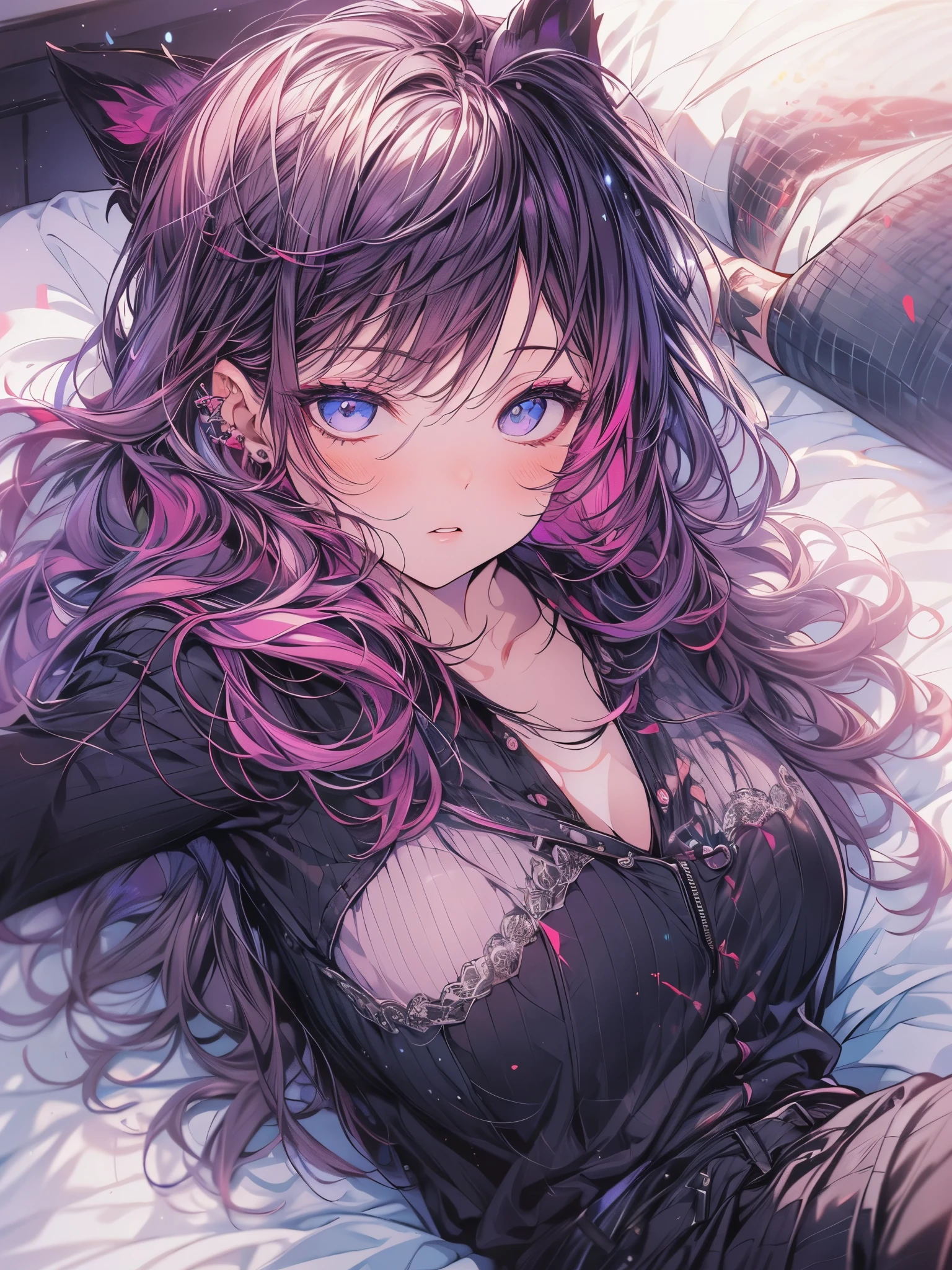 V0id3nergy,reach out your hand、Not looking at the photographer、whole body、blue eye background,Looks comfortable、ample breasts, (scarlet hair), long hair, purple eyes, wearing a white coat、researcher、Glasses、thin shirt,short skirt、T-back、 (natural skin texture vivid details, surreal, (realistic detailed eyes, natural skin texture, realistic facial details), Depth of written boundary, Bokeh, vivid details, surreal, 35mm movie,lipstick, ear piercing, eye shadow, red pink lips, multicolored red eyes, purple theme,Wear an iridescent aura,beautiful eyes,purple carpet,Main colors are white and purple,((sleeping in bed)),Pretend to be asleep、lying in bed、sloppy clothes、I can see the pants、put one's hand behind one's back,Pretend to be asleep,sharp eyes,muscular pussy,black stockings、,show me your butt、big ass,graduate school,graduate school、During the preparation of the drug,white background,Troubled face