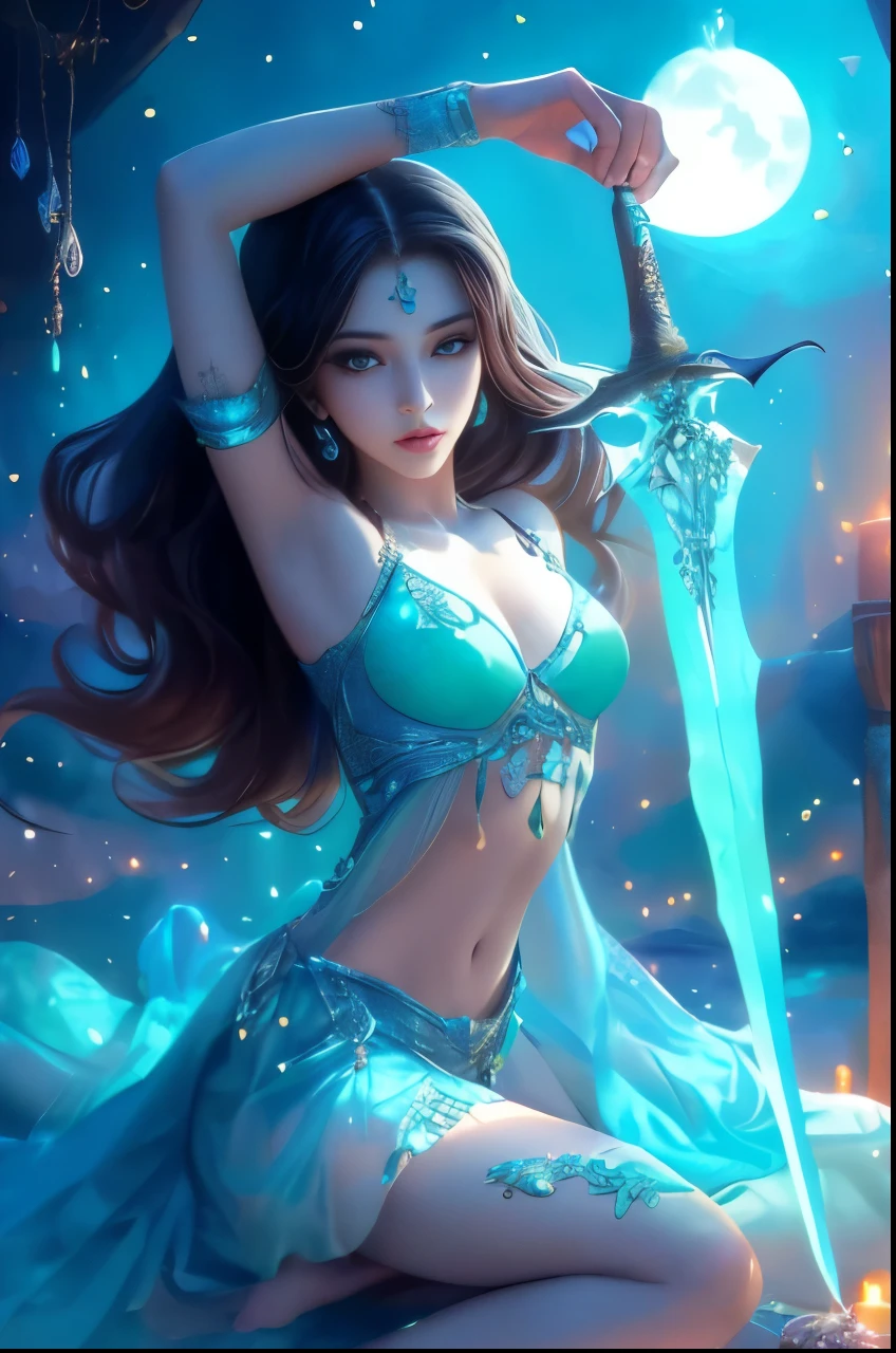 (best quality,4k,8k,highres,masterpiece:1.2),ultra-detailed,(realistic,photorealistic,photo-realistic:1.37), strong feminine presence, confident facial expression, fierce and alluring gaze, flowing long hair, sensual and seductive lips, captivating and vibrant colors, dramatic lighting, textured and detailed armor, fantasy landscape background