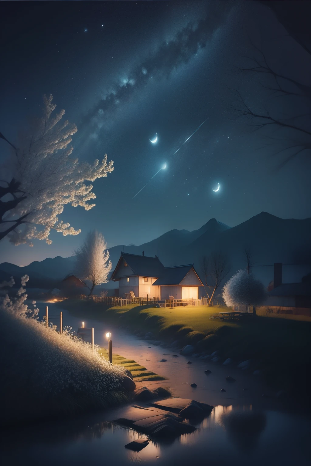 Starry Sky Night Polar Day