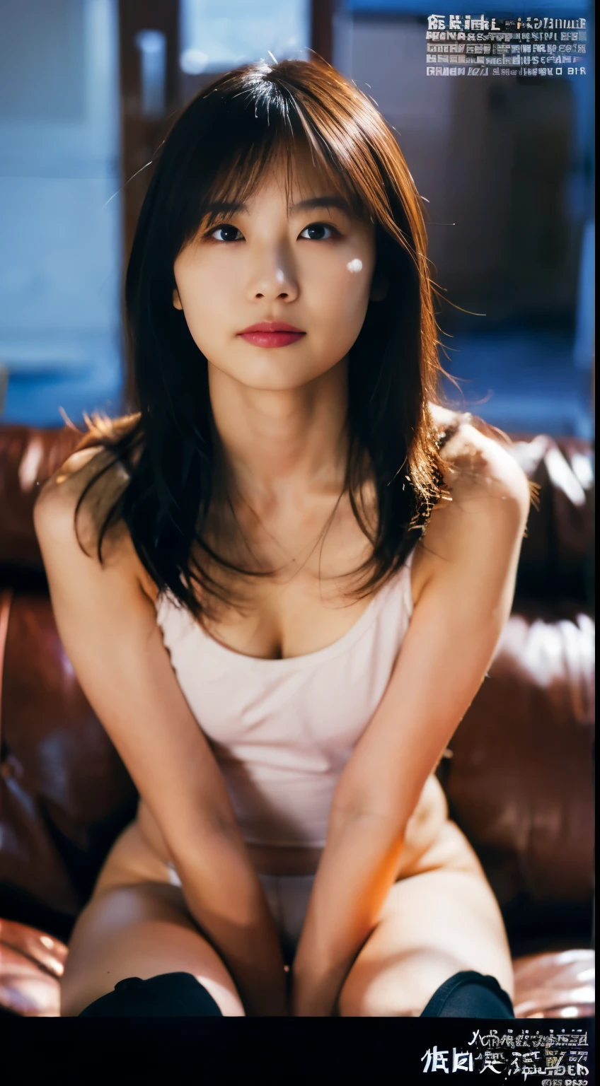 最high quality, asian with long black hair , sofa, thighs open, put your hand on your crotch, low rise panties, BDSM, nightgown, embarrassing face, (face: 1/2), noise, special, real photos, PSD, light film photography, sharp focus, contrast light, fine skin, 8K high resolution, crazy details, realistic, professional photos, 8k UHD, Digital single-lens reflex camera, soft light, high quality, black background, necklace, stick out tongue, 笑face, bold sexy pose,Digital single-lens reflex camera,(8K quality,table top,最high quality,Ultra high resolution output image,),intricate details,(High-definition raw photos:1.3),(Image mode Ultra HD),squat