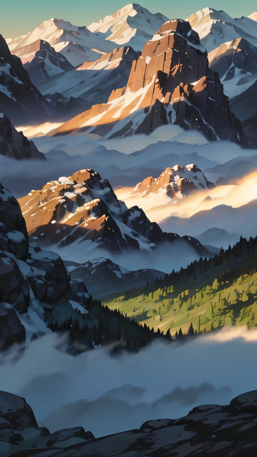 mountains,canyon,forest