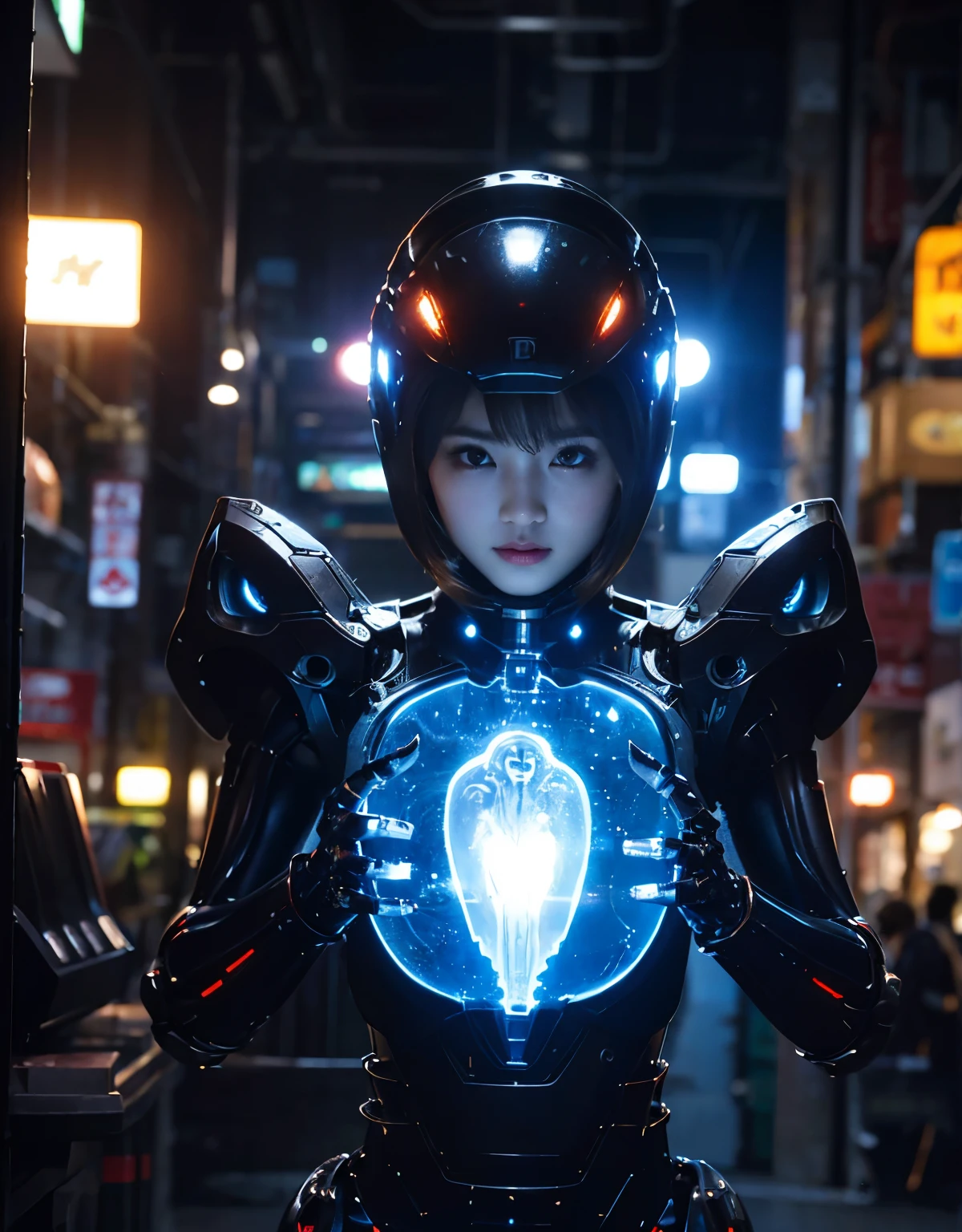 (1 mechanical girl and 1 alien)、(Mystical expression)、top-quality、masterpiece、超A high resolution、(Photorealsitic:1.4)、Raw photo、1 girl、glowy skin、(((1 Mechanical Girl)))、((transparent crystal suit bodysuit、The machine body can be seen through)).(Natural alien background to fight aliens)、(Small LED)、((super realistic details))、vertical giant monster background),globalillumination、Shadow、octan render、8K、ultrasharp、Robot background、Colossal tits、Raw skin exposed in the cleavage、red metal、Details of complex ornaments、Japan details、highly intricate detail、Realistic light、(Mystical expression),CG Society Trenlow Eyes、Eyes shining towards the camera、Mechanical marginal blood vessels connected to neon detail tubes)、(Wires and cables connecting to the head)、Small LED、,Mechanical thighs、Toostock、(Hands are also made of machines)、robot、future alien、Please wear a mechanical helmet、