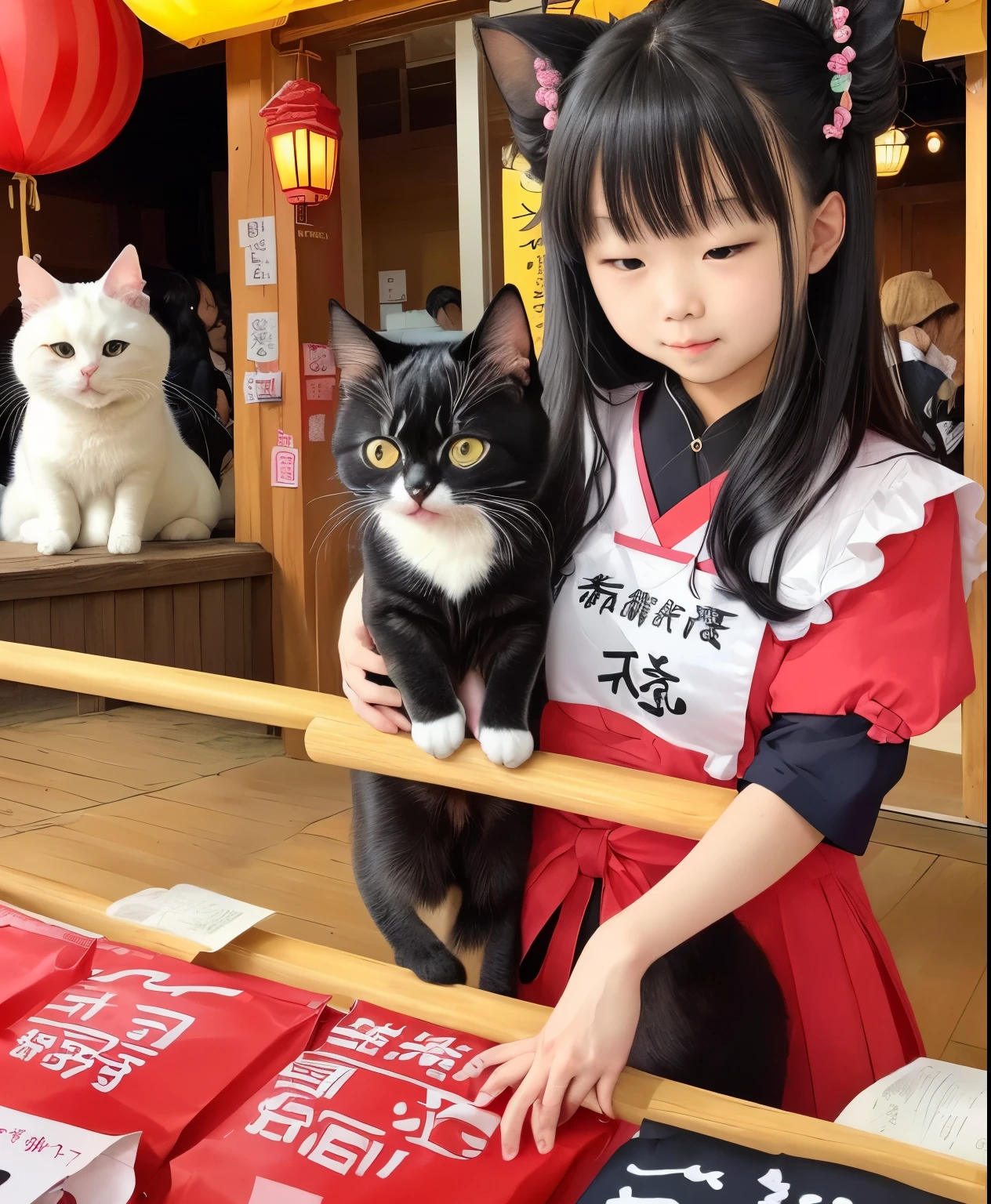 1. **mono (Things):**
- Mimi (Mimi), Taro (Taro), Black (Kuro), Nana (Nana): Cat characters at the center of the story。each has unique characteristics、A presence that colors the festival。
2. **place (Places):**
- town: 物語の舞台となるplace。The excitement and gimmicks of the festival spread、A homely environment where cats live。
3. **situation (Stateimiの準備に奮闘する様子: The mascot cat that drives the progress of the story、Mimi preparing for the festival。
- A colorful atmosphere with parades and paintings: While cats enjoy the festive elements、パレードやBlackの絵画が街の雰囲気を鮮やかに彩る。
4. **theme style (Theme Styles):**
- Embodying the excitement of the festival: The story is told through festival preparations and events.、Expresses excitement and fun。
- Cooperation with friends: Characters work together in their roles、The theme of the story is how the entire town comes together as one.。