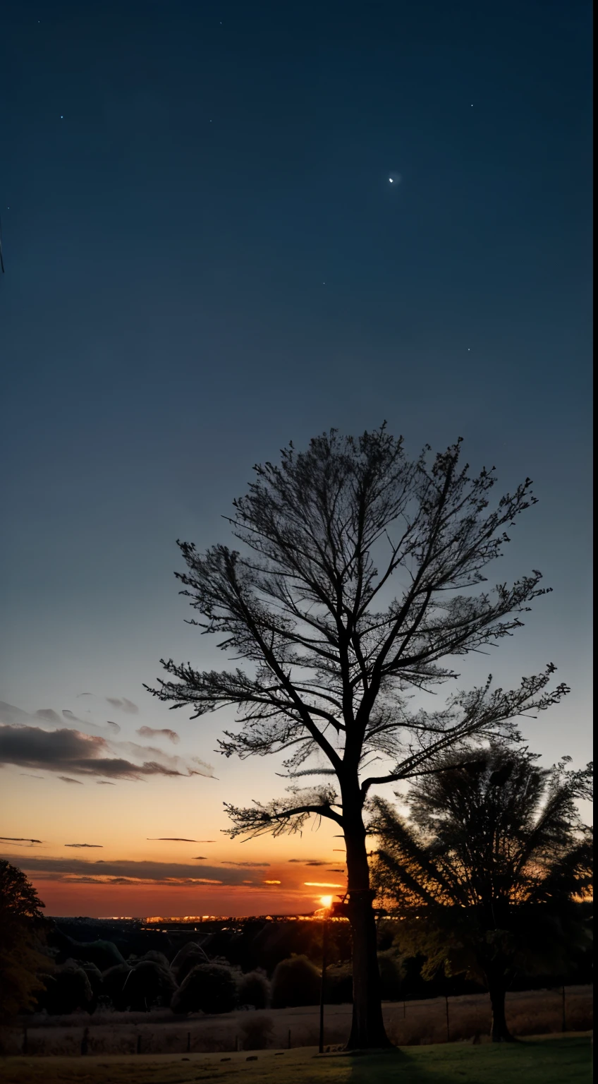 Dark, Twilight, Wood, Branches, Sky, Dusk, Tree