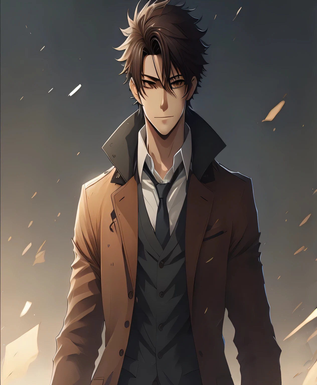 personagem de anime de terno e gravata andando por um campo, Homem bonito de anime, Retrato de anime de um homem bonito, bela pose de anime, cara de anime alto com olhos azuis, personagem de anime masculino, handsome guy in demon slayer art, hijikata toushirou, inspirado em Yamagata Hiro, jovem anime homem, inspired by Hisui Sugiura, arte detalhada de personagem de anime