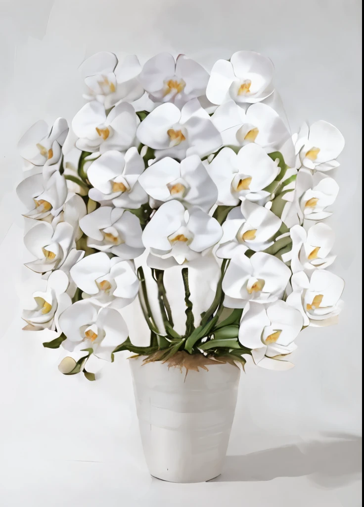 I went into a potted plant((white phalaenopsis)), simple background , clear photo, 30 pieces of equal size