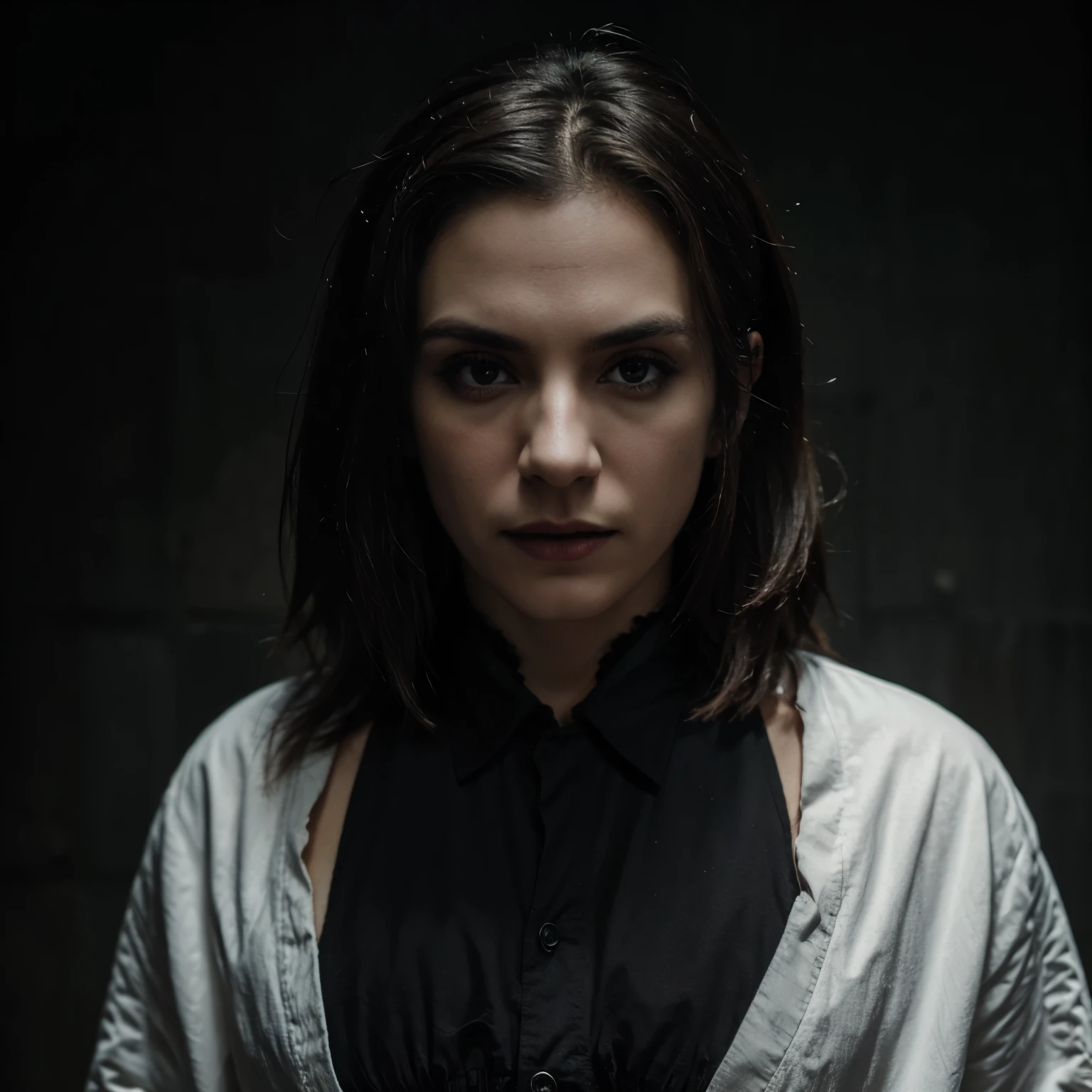 Create a cover image for a music album, quiero que tenga todos oscuros y que sea algo vampiresco
