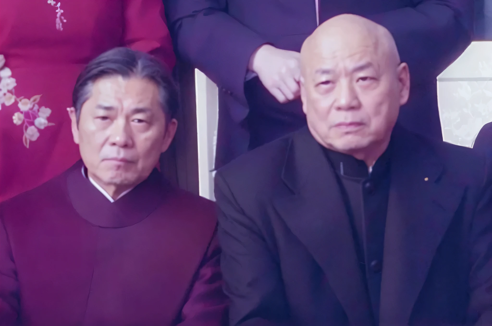 Photo of a man and a woman sitting together, ruan jia and fenghua zhong, ren xun and maruyama ōkyo, song nan li, hua cheng, jiyun chae, yiqiang and shurakrgt, qi sheng luo, zhang daqian, couple, Qiu Fang, president