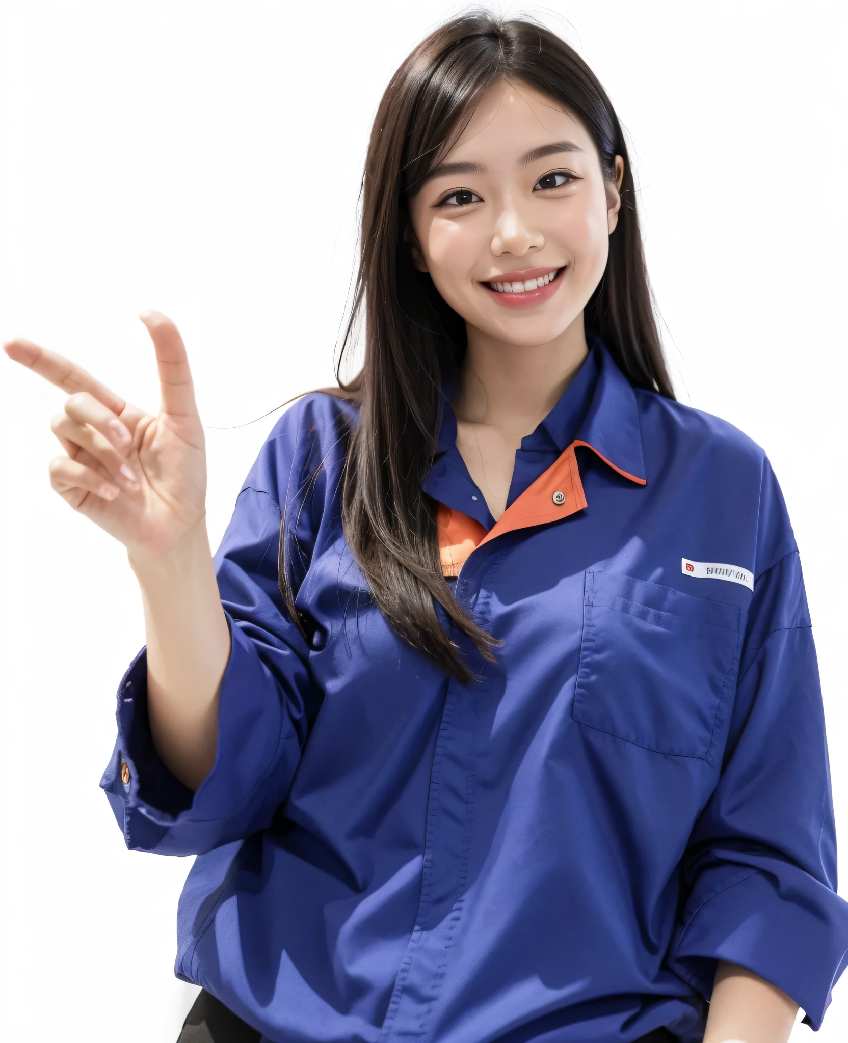 1girl, smile,