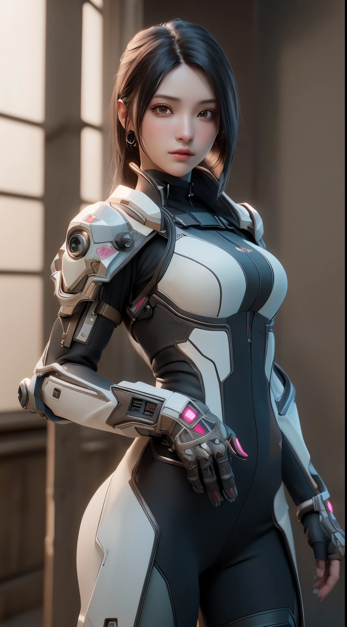 ((Best quality)), ((masterpiece)), (detailed:1.4), 3D, an image of a beautiful cyberpunk female,HDR (High Dynamic Range),Ray Tracing,NVIDIA RTX,Super-Resolution,Unreal 5,Subsurface scattering,PBR Texturing,Post-processing,Anisotropic Filtering,Depth-of-field,Maximum clarity and sharpness,Multi-layered textures,Albedo and Specular maps,Surface shading,Accurate simulation of light-material interaction,Perfect proportions,Octane Render,Two-tone lighting,Wide aperture,Low ISO,White balance,Rule of thirds,8K RAW,