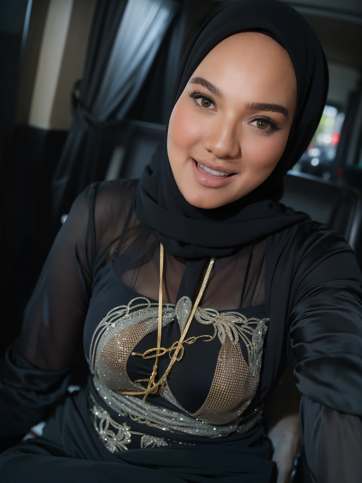 ((HIJAB)), ((YELLOW LINGERIE)), ((SHORT HIJAB)), Portrait photo of a matured chubby malay girl, curvy, (laughing:1.2), hijab,malaysian, posing, look at a camera, nerd, wear white shirt and short pleated skirt, full body, room background, big breast,nighttime, backlit, epic realistic, hyper detailed, detailed skin texture, mole below eye, natural skin texture, mole in body, insane details, intricate details, accent lighting, soft volumetric light, bokeh, (dramatic light:1.2), (neutral colors:1.3), cross process, living room background, ((detailed realistic face and eyes)), good lighting, 8K resolution, Legs Wide Open, spread Legs, lying on bed, Liquid from the Crotch, Blushing, fat,