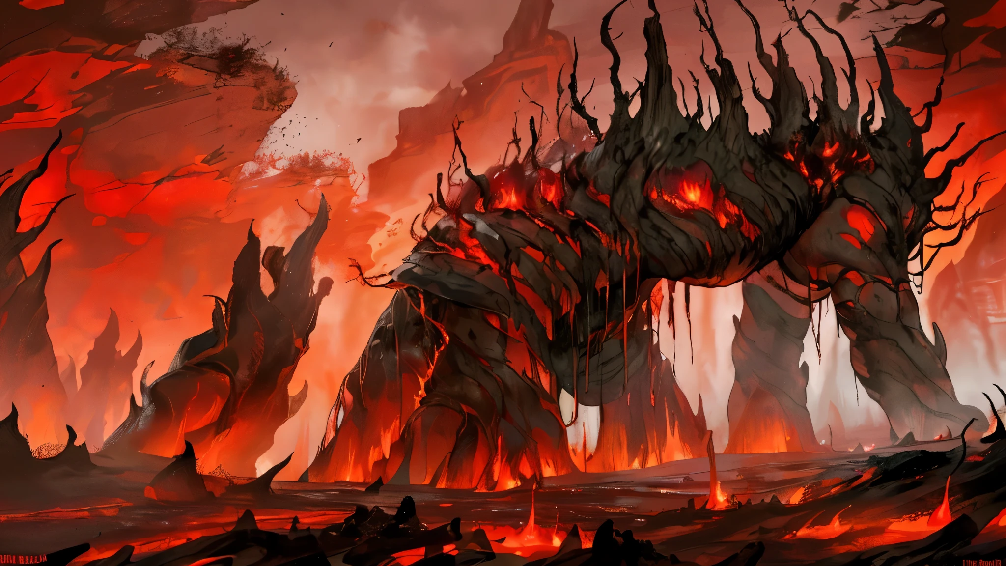 nether,fiery red skies,demonic creatures,sinister atmosphere,ominous shadows,smoky tendrils,bloody rivers,towering obsidian structures,gloomy caverns,glowing lava,flickering flames,unsettling whispers,echoing footsteps,ashen landscape,ravaged souls,gates to the underworld,crackling energy,otherworldly dimensions,dreadful dungeons,dark rituals,cursed artifacts,haunting cries,searing heat,dystopian realm,eternal darkness.