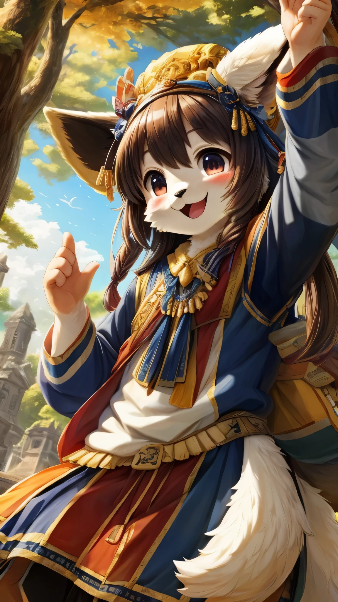 super high resolution, detailed background, World Heritage Site, 6+boys, 6+girls, Happy, joyful, absurdres(Photos of solo travelers)(kemono, furry anthro),