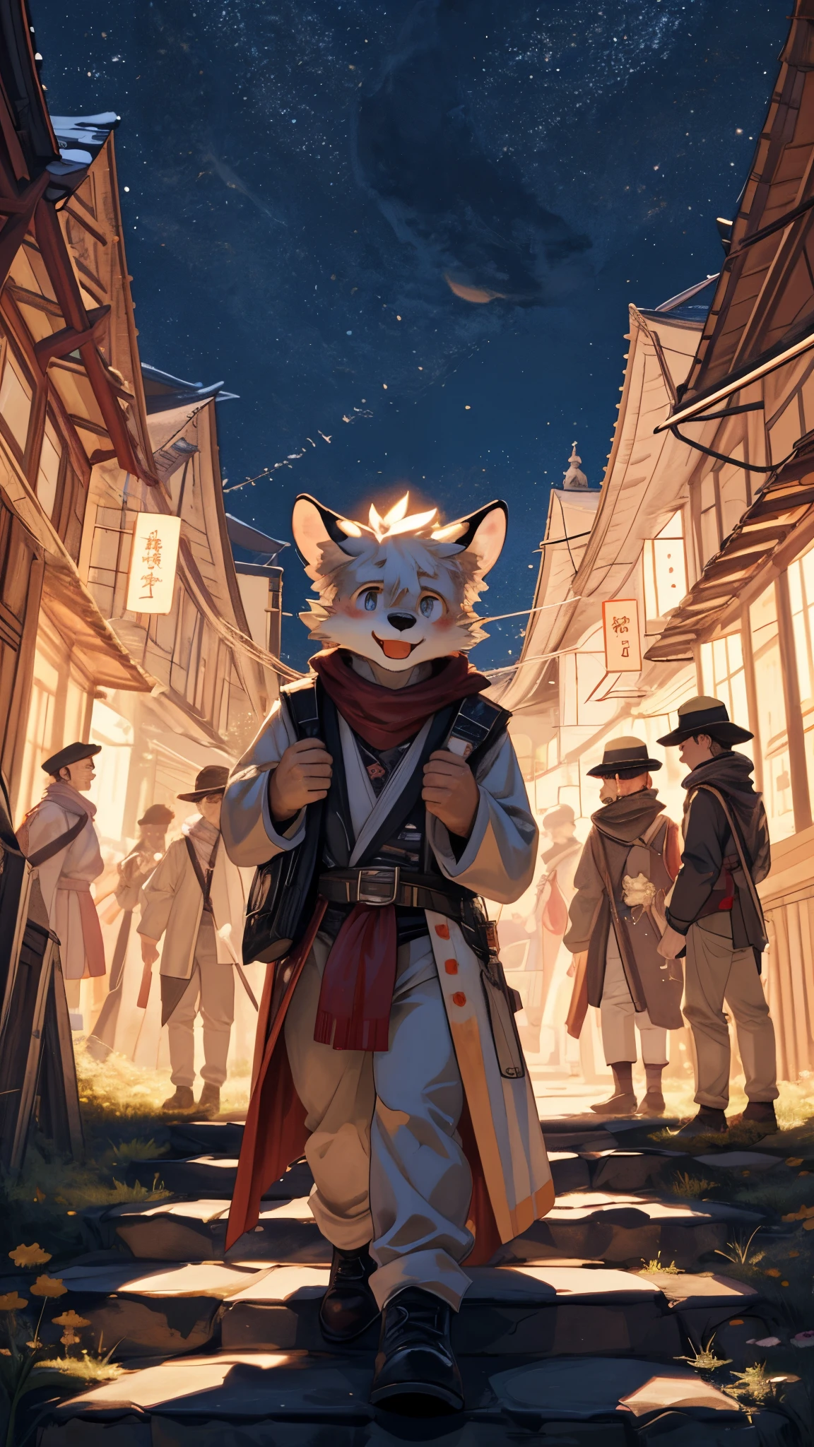 ultra high resolution, detailed background, world heritage, 6+the boys, 6+girl, Happy, Joyful, disorganized(Photos of solo travelers)(kemono, furry person),