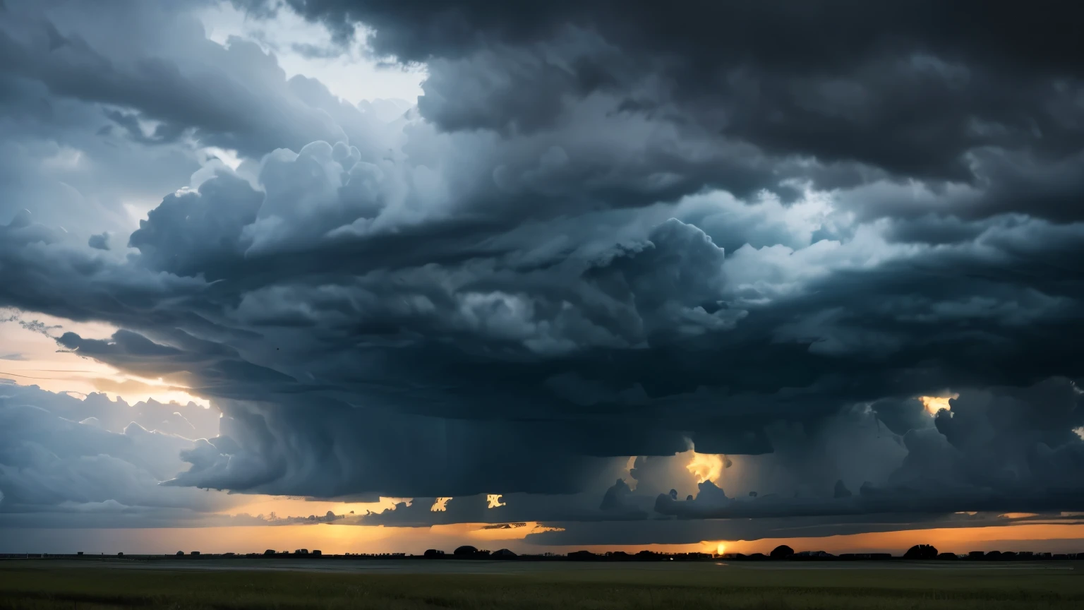 Stormy weather with dramatic clouds