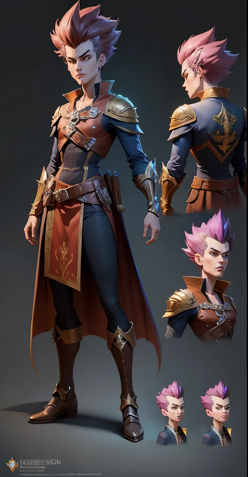 character design sheet, jimmy neutron, fantasy, medieval, vivid colors, concept art, sharp focus, digital art, Hyper-realistic, 4K, Unreal Engine, Highly Detailed, HD, Dramatic Lighting by Brom, trending on Artstation