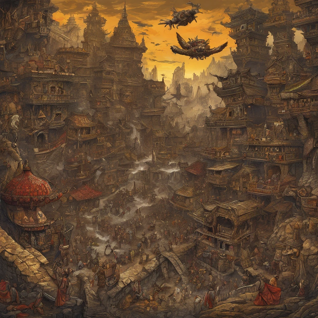 (colorful, bright, vivid, intense),(best quality, highres),(sci-fi, fantasy),(detailed landscapes, destroyed cities, futuristic technology, abandoned buildings, overgrown nature),(apocalyptic wasteland, cyberpunk world, advanced civilizations),(dramatic lighting, neon lights),(deserted streets, towering skyscrapers, lush forests),(human survivors, mysterious creatures),(superhuman abilities, flying vehicles),(epic battles, exploration of unknown territories)