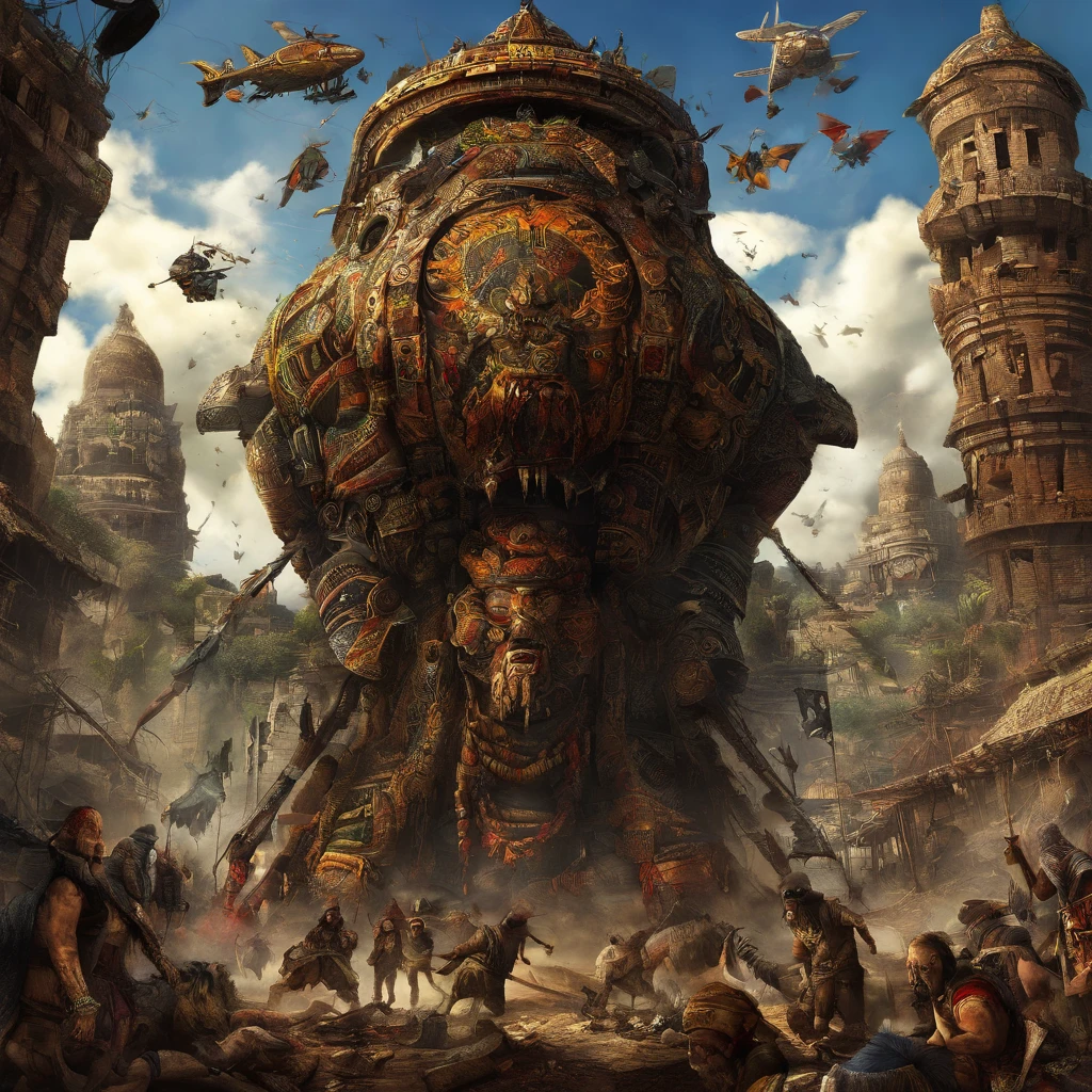 (colorful, bright, vivid, intense),(best quality, highres),(sci-fi, fantasy),(detailed landscapes, destroyed cities, futuristic technology, abandoned buildings, overgrown nature),(apocalyptic wasteland, cyberpunk world, advanced civilizations),(dramatic lighting, neon lights),(deserted streets, towering skyscrapers, lush forests),(human survivors, mysterious creatures),(superhuman abilities, flying vehicles),(epic battles, exploration of unknown territories)