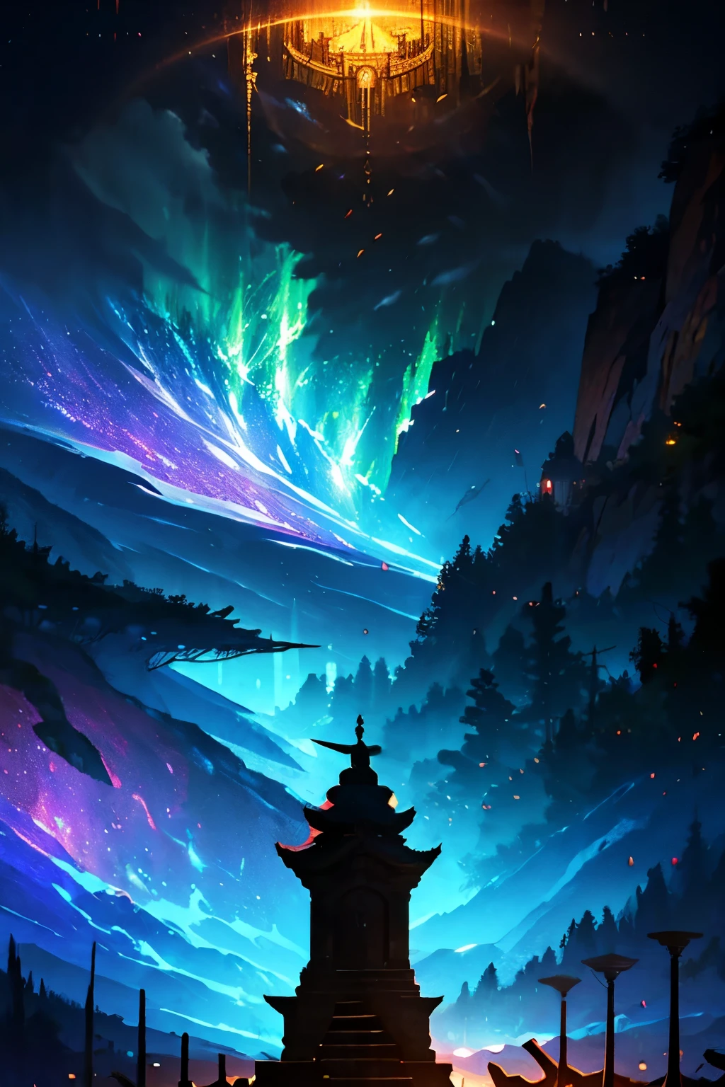 God,incomprehensible beauty,orderly and chaotic composition,exquisite details,breathtaking colors,divine lighting, ethereal atmosphere,transcendent artistry,sacred reverence