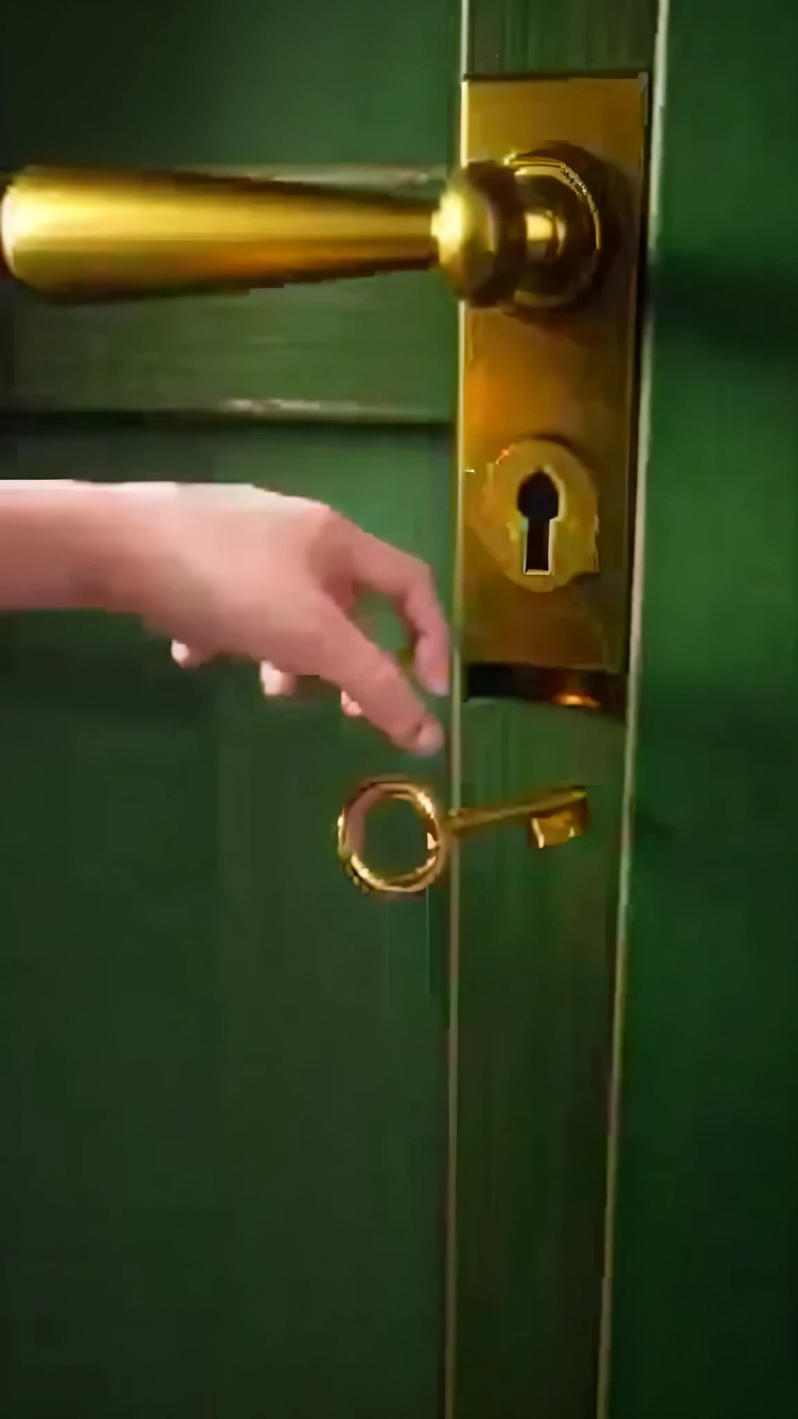 有人用钥匙open the door, Hand on the doorknob, Lock孔, open the door, Animation key shots, golden key, door metal key, Keyframe, open the door, key in center, Movie screenshots, Lock, YouTube video screenshot, About to enter the door frame, still from《Mary Poppins》 (19)