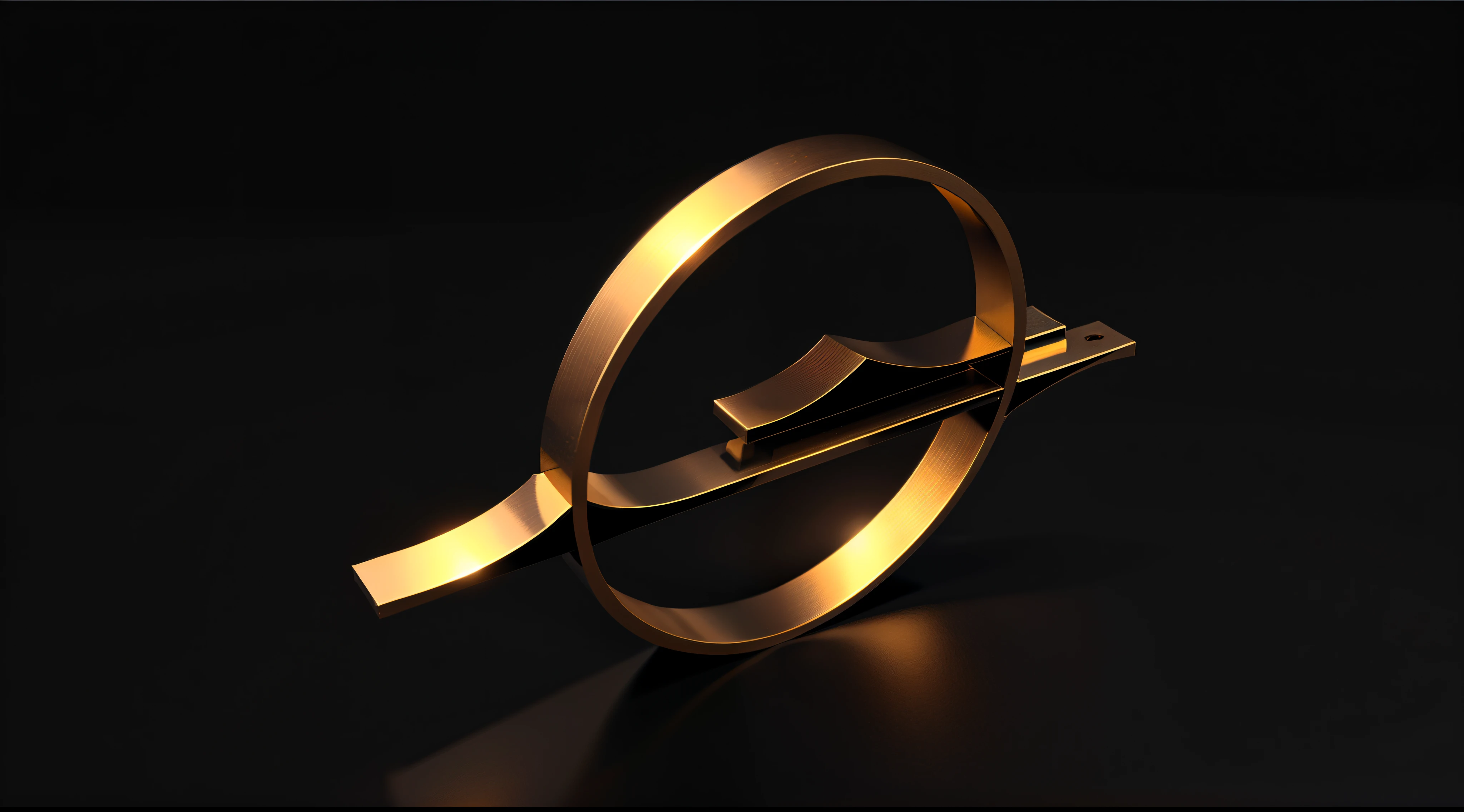 Close-up of round metal object, Depicted as 3D rendering, low quality 3d model, 3D logo, 3D modeling, 3d models, 3d models, impossible object, the ring is horizontal, monochrome 3d model, 3d model, 3d model, Signature without text, high quality photos, 3d asset