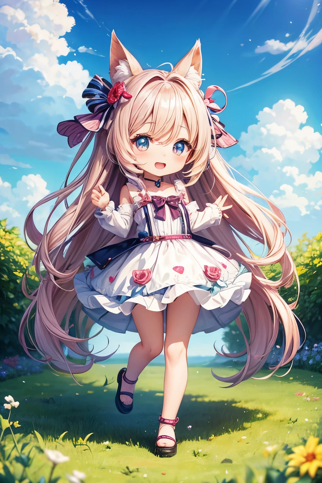 A beautiful create cute anime chibi character special for you with amazing background