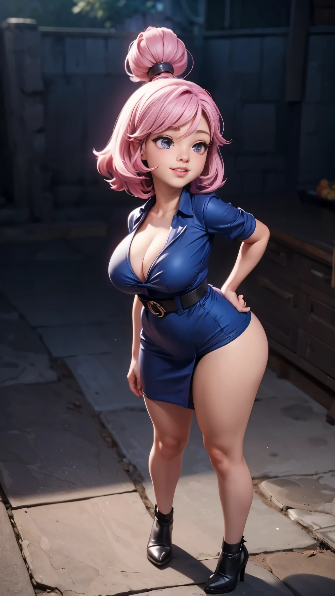 3DMM, standing on the ground, Depth of scenery, master piece, (realistic:1.2), estilo de desenho animado realista, round eyes, big head, ShortstackBT, SAGGING BREASTS!!, 1 mini girl, rosto redondo, (POV: você está em uma loja de convenience, when a Mini girl student approaches and starts looking in the same section. She eventually picks up on something you were also interested in.), (cabelo sedoso, cabelo brilhoso), magrela, pestle waist, fino e grosso, [parte superior do corpo (tiny) (magrelo:1.0)!, seios cheios, HUGE BREASTS], BLUE_pink bikini dress! , [tiny waist:2.0]!, [parte inferior do corpo (MAIOR:1.0) (Huge ASS) (quadril enorme:1.5) (COXAS GROSSAS:1.5) ], postura relaxada, lust, pele macia, Em uma loja de convenience com iluminação natural em um ambiente tranquilo e aconchegante, Unreal engine, sharp focus, Melhor qualidade, High definition, ultradetalhado, luz e sombra, ambient lighting, texturizada, post production, post-editing, detalhes intrincados, Anime realista, mini  girl, boa forma, CORADA, fleshy lips, mini anime GIRL as naughty, Dynamic Pose, best angle, footwear, convenience,realistic detailed scenery, Felicidade e alegria