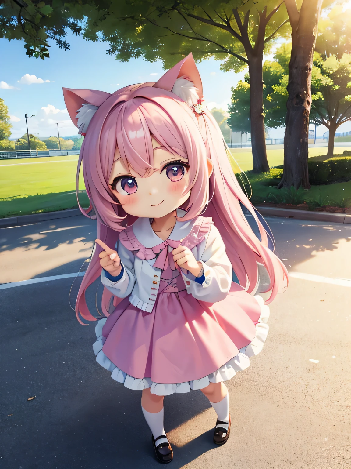 pastel colour, cute女の子 (((Little))) cute, best smile, Play outside,