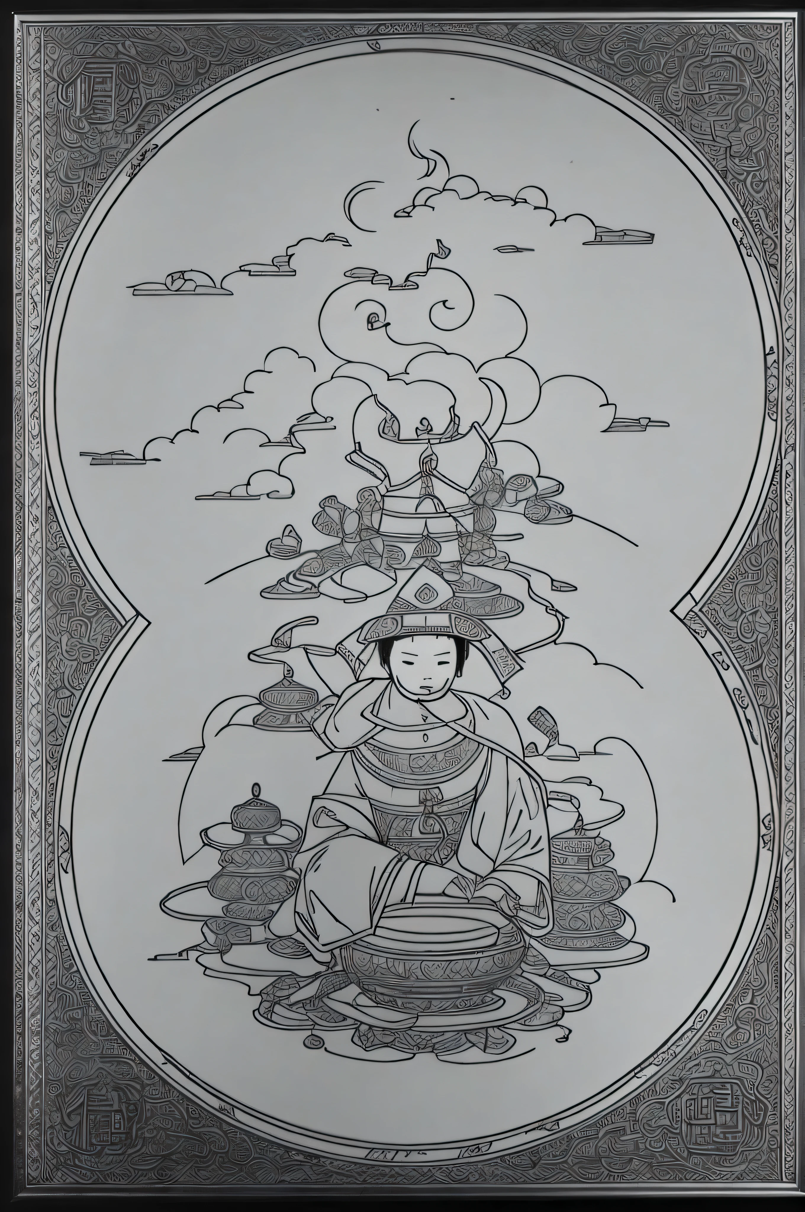 Taoism, Taoism elements, pattern, incense plate,plaque engraving