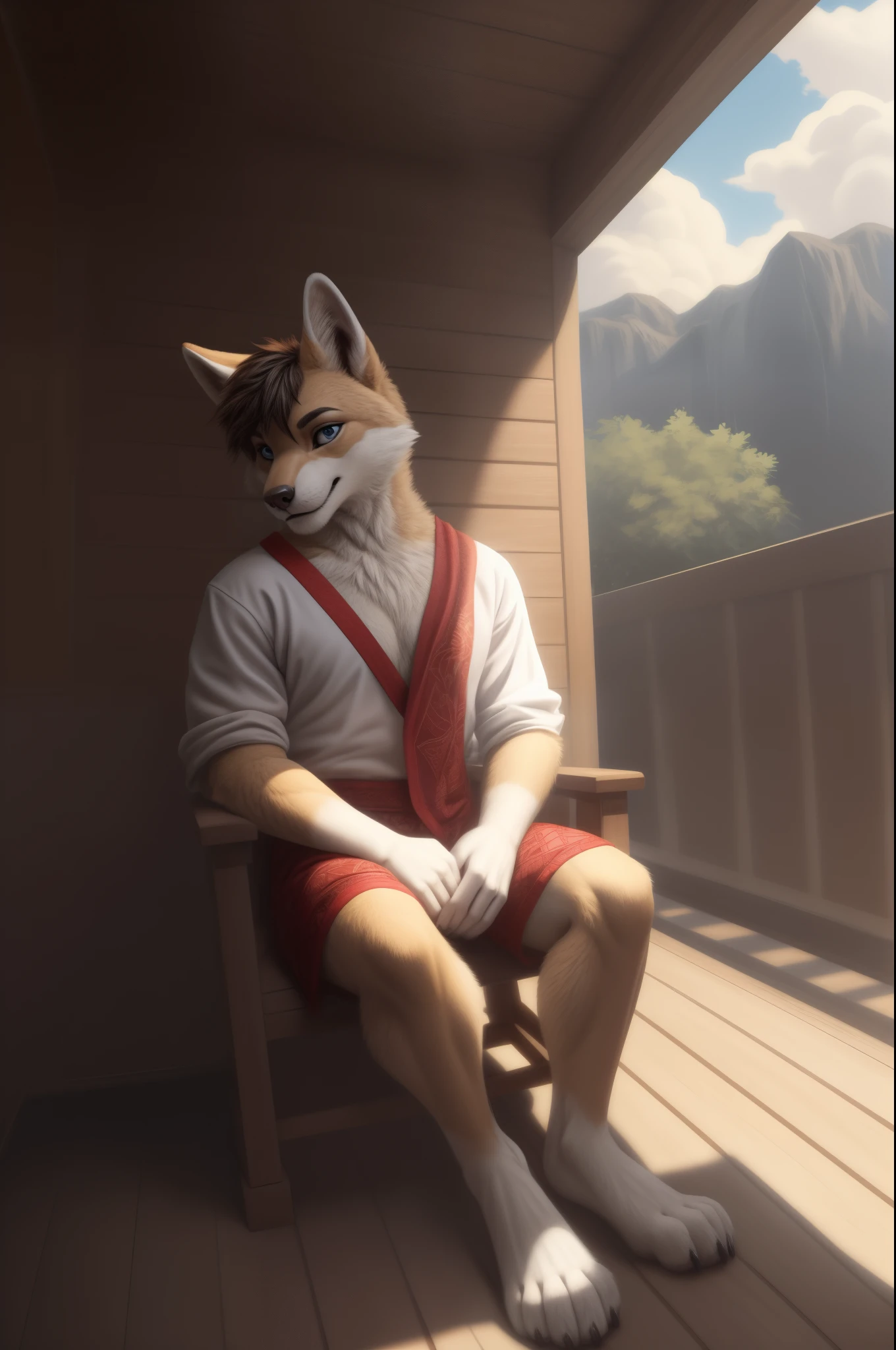 (((Barefoot furry character, full body, furry boy.))) BREAK, detailed background, 8K, (masterpiece:1.5), intricate details, highly detailed, extreme detail, octane render, photoreal, fine art, best quality, highres, (detailed face:1.5), ((full_body)), UHD, (((perfect hands))), low ligth:1.2
