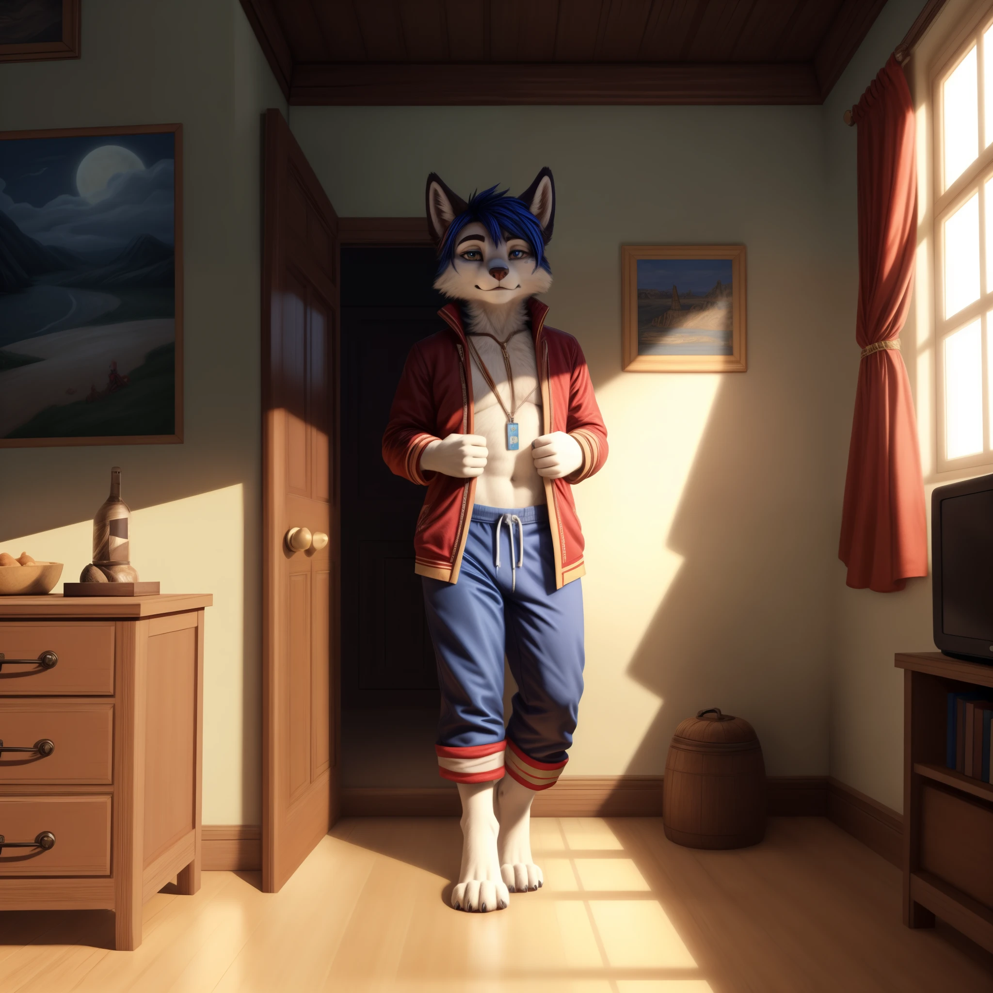 (((Barefoot furry character, full body, furry boy.))) BREAK, detailed background, 8K, (masterpiece:1.5), intricate details, highly detailed, extreme detail, octane render, photoreal, fine art, best quality, highres, (detailed face:1.5), ((full_body)), UHD, (((perfect hands))), low ligth:1.2